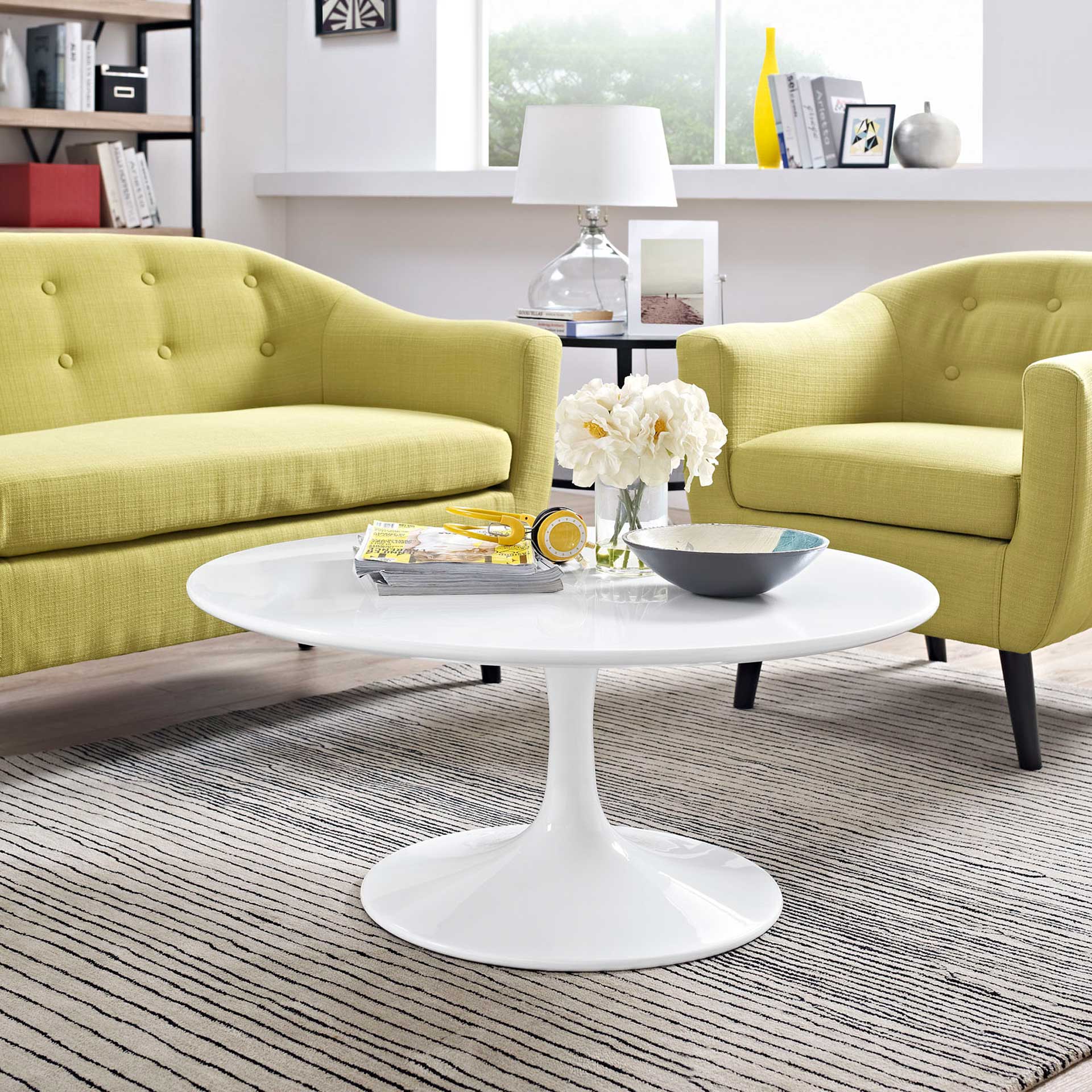 Lore Round Coffee Table White - Image 4