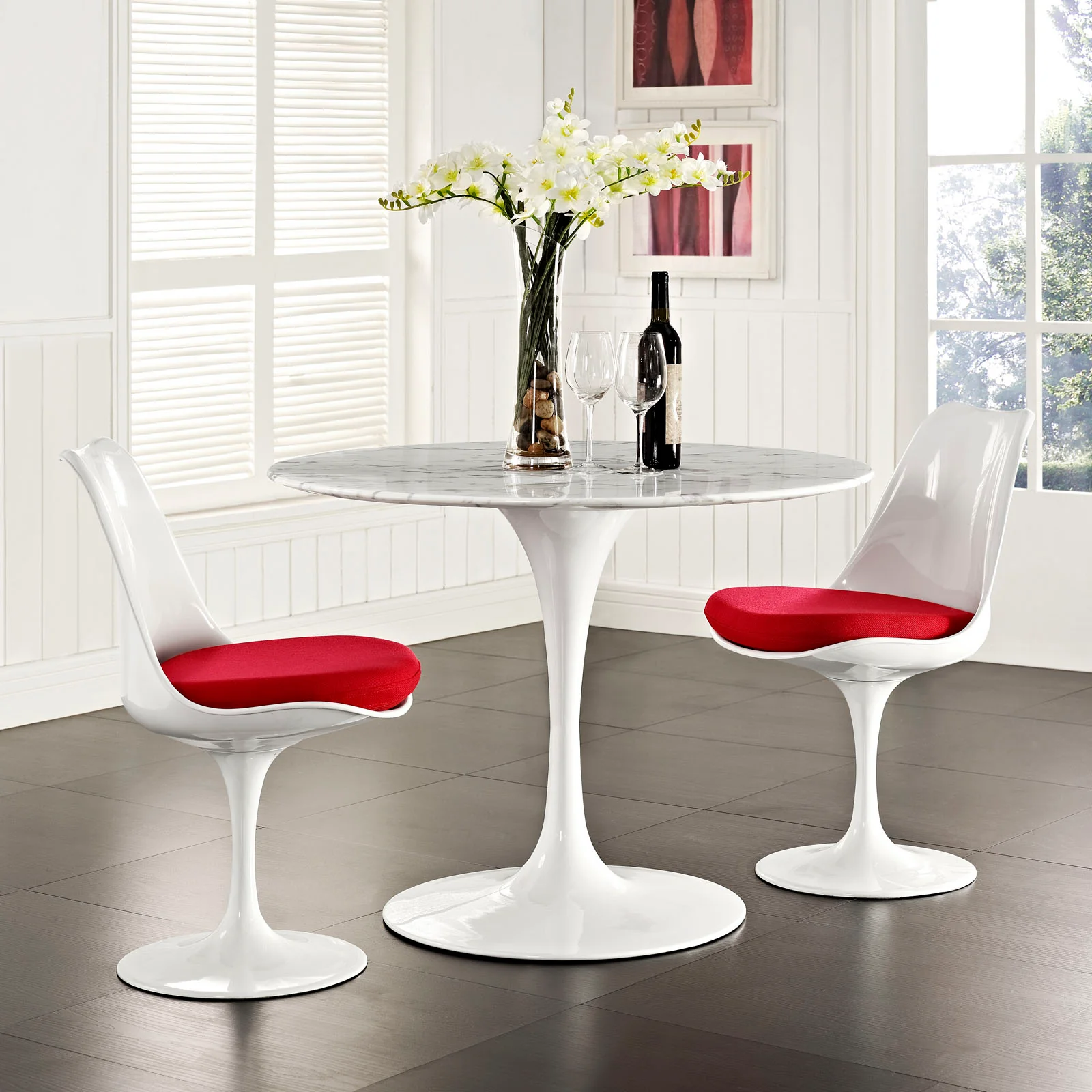 Lore Round Dining Table Faux Marble - Image 9