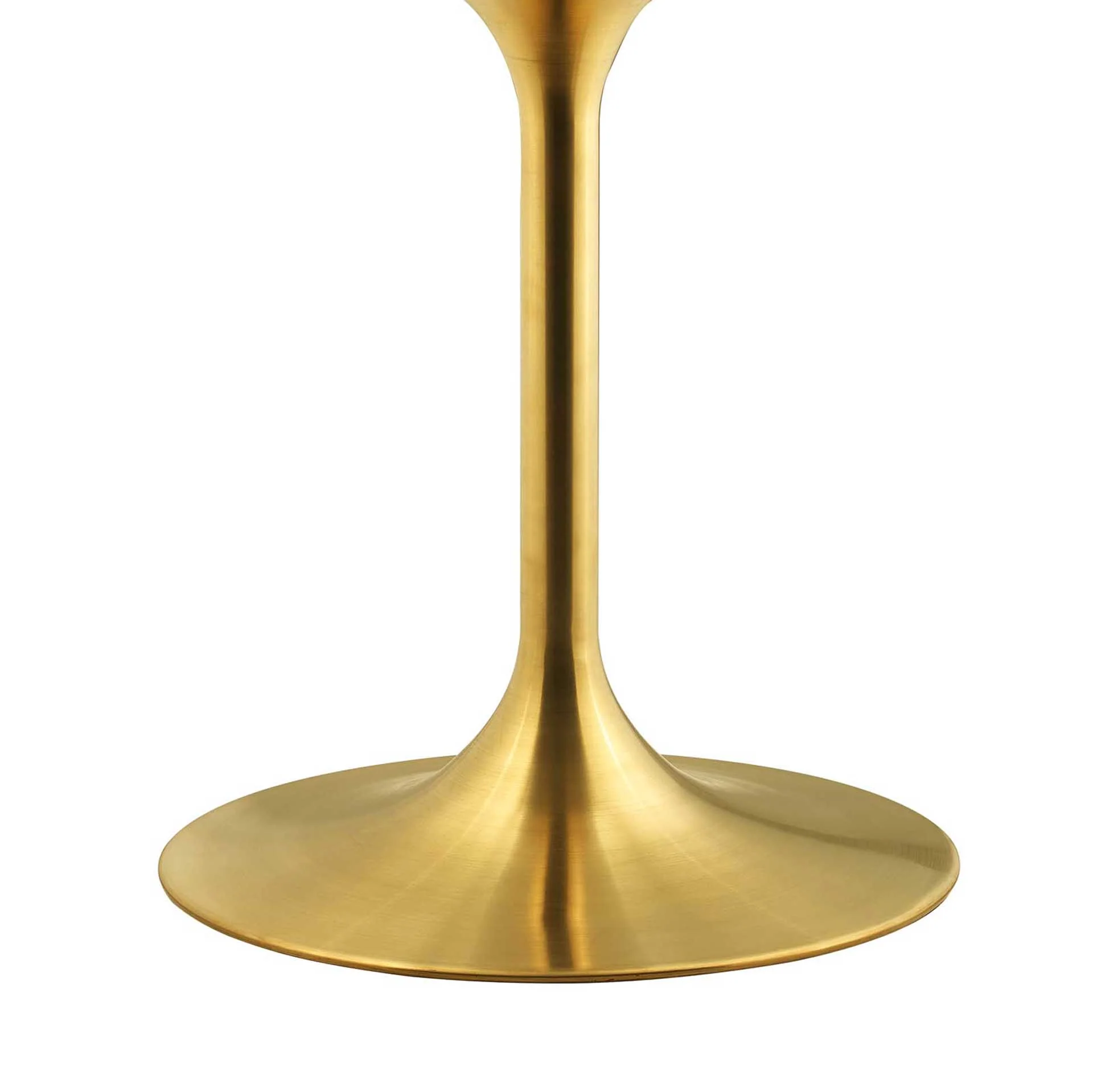 Lore Round Dining Table Gold/White - Image 2