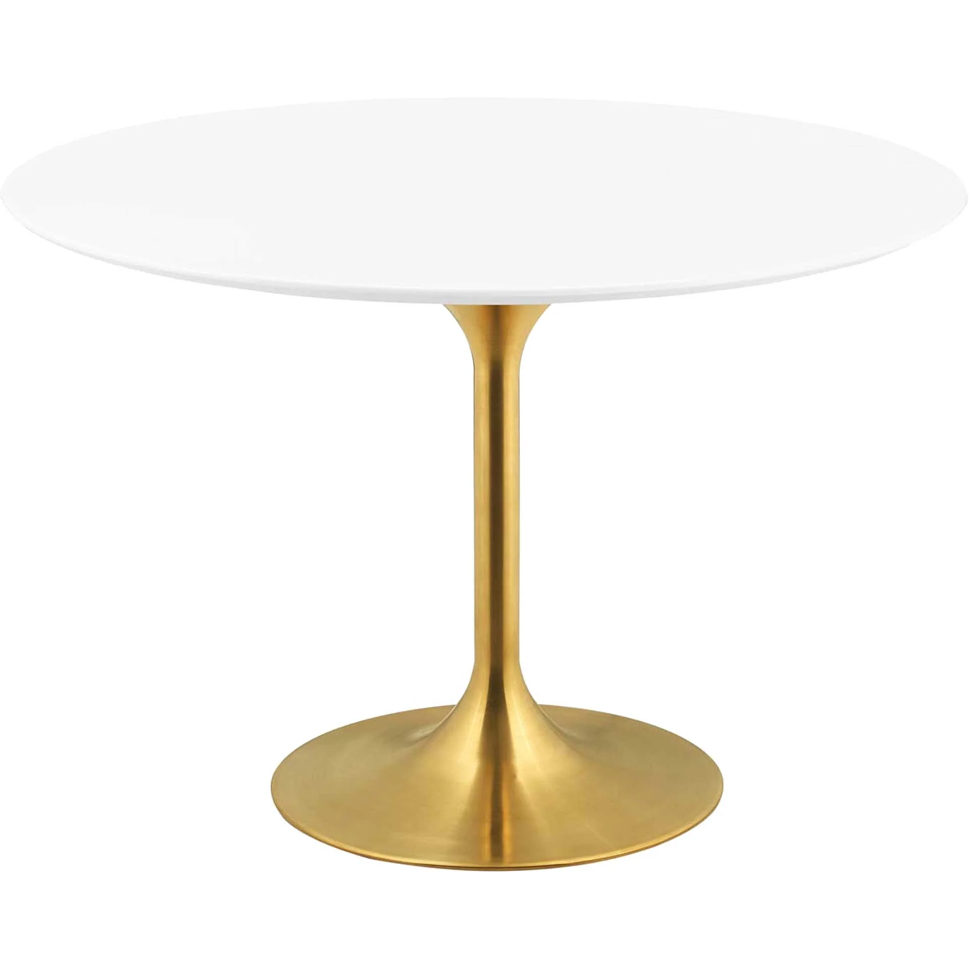 Lore Round Dining Table Gold/White - Image 5
