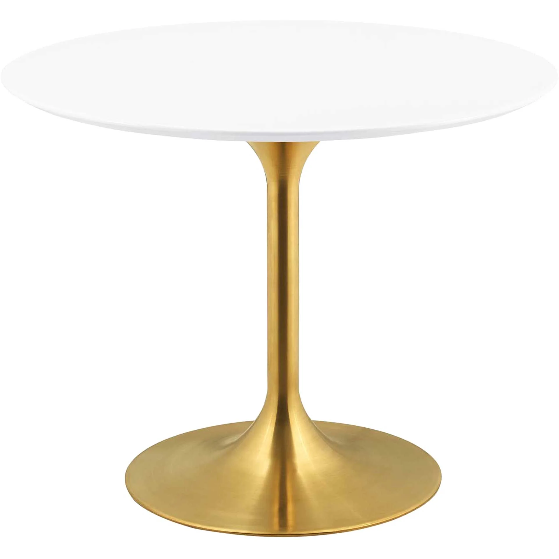 Lore Round Dining Table Gold/White - Image 6