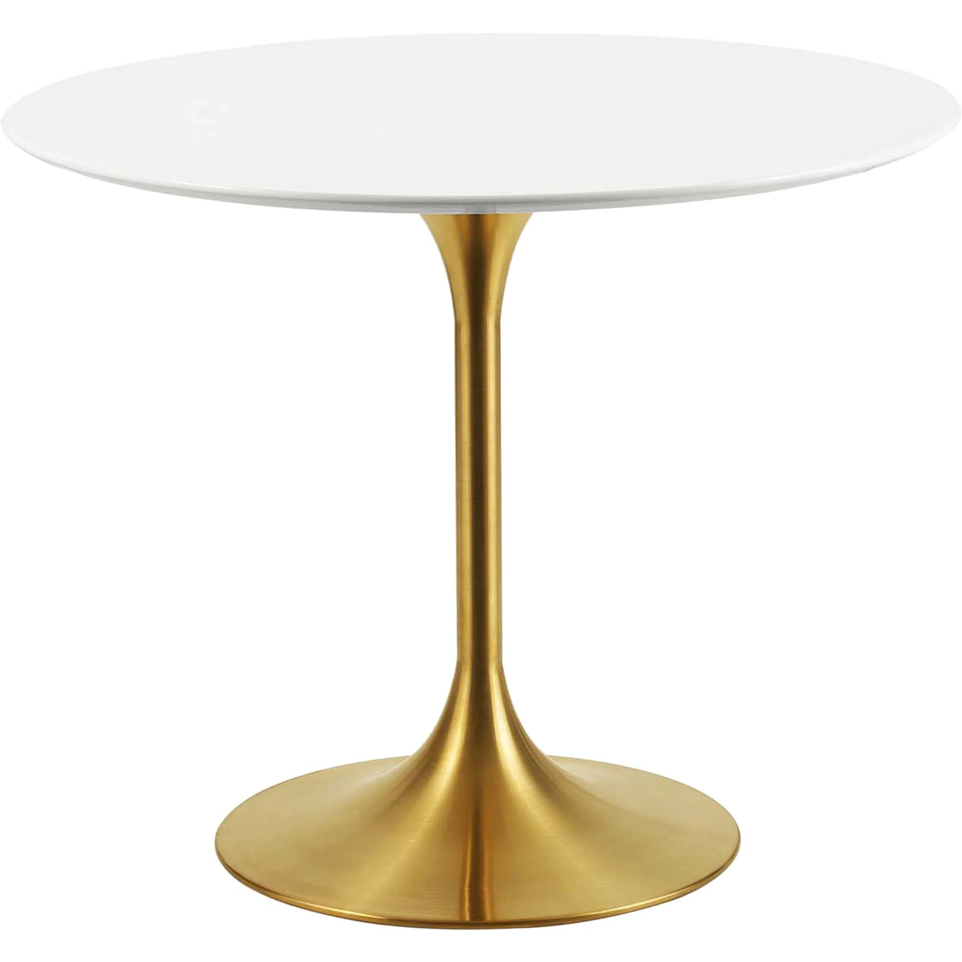 Lore Round Dining Table Gold/White - Image 7