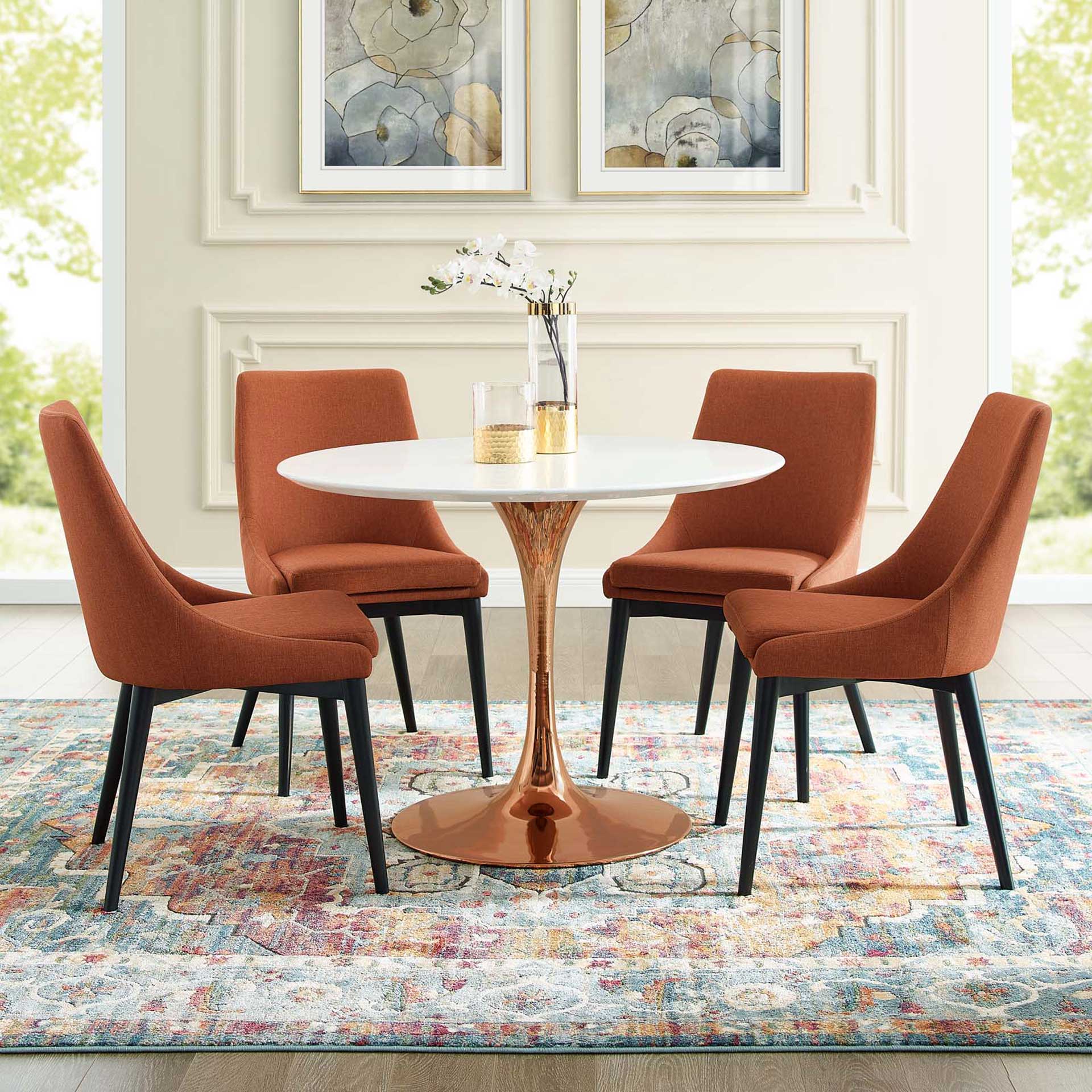 Lore Round Dining Table Rose/White - Image 11