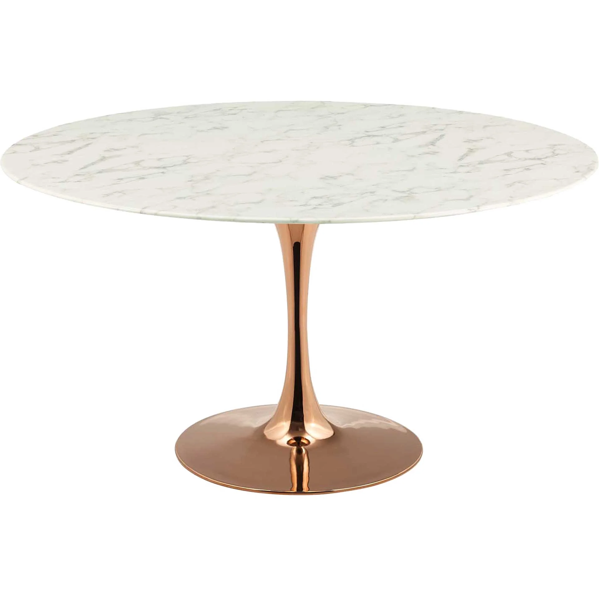 Lore Round Dining Table Rose/White Marble - Image 5