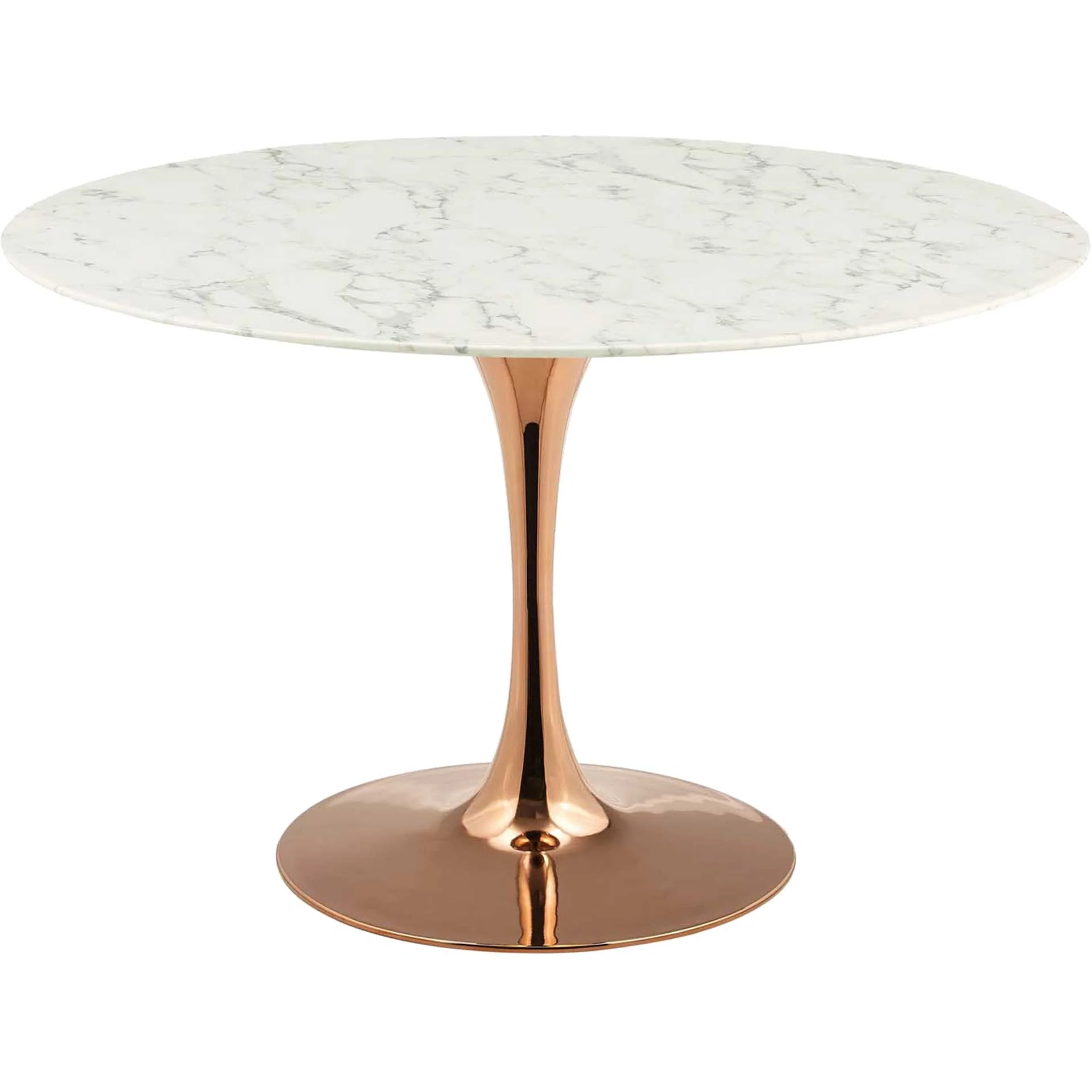 Lore Round Dining Table Rose/White Marble - Image 7