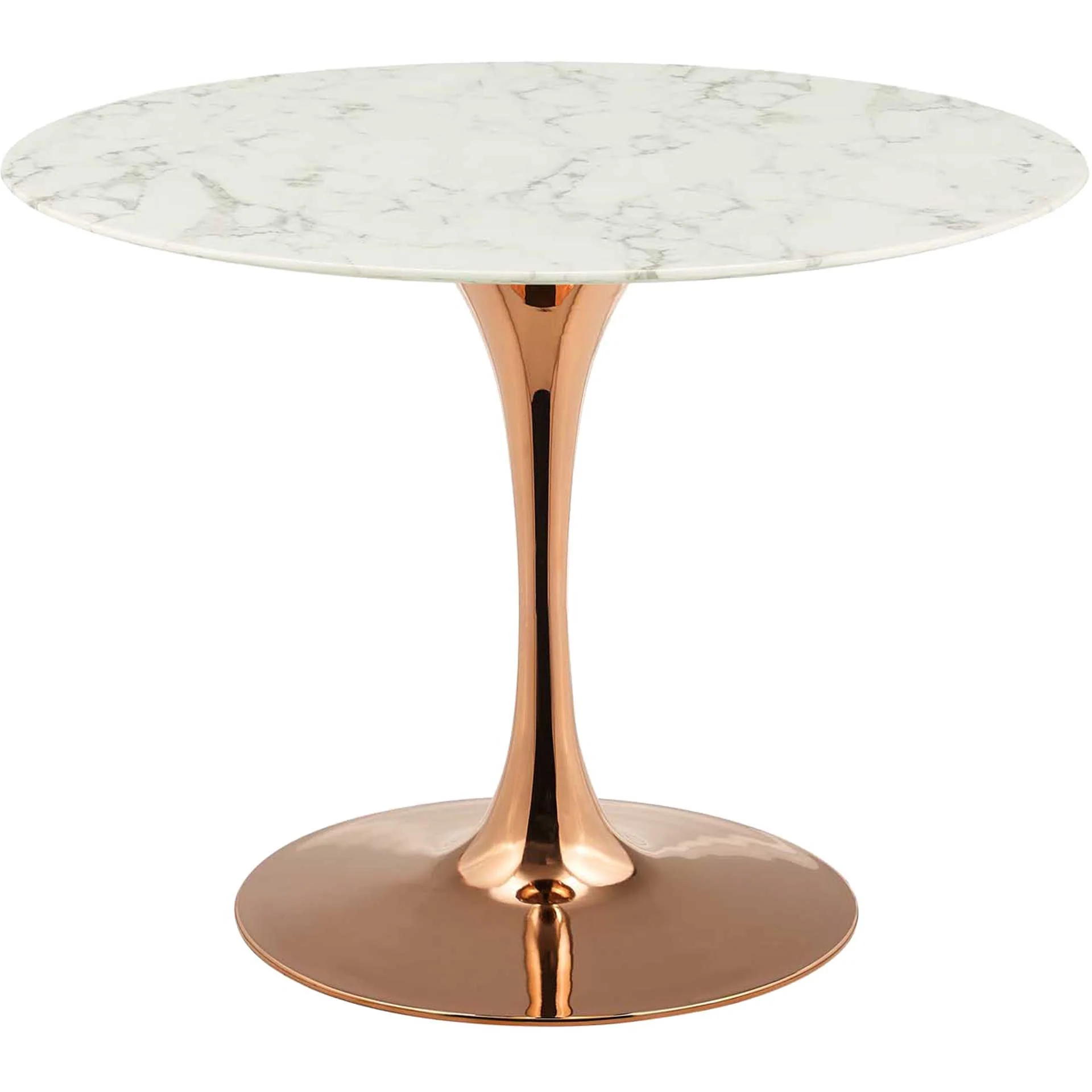 Lore Round Dining Table Rose/White Marble - Image 9