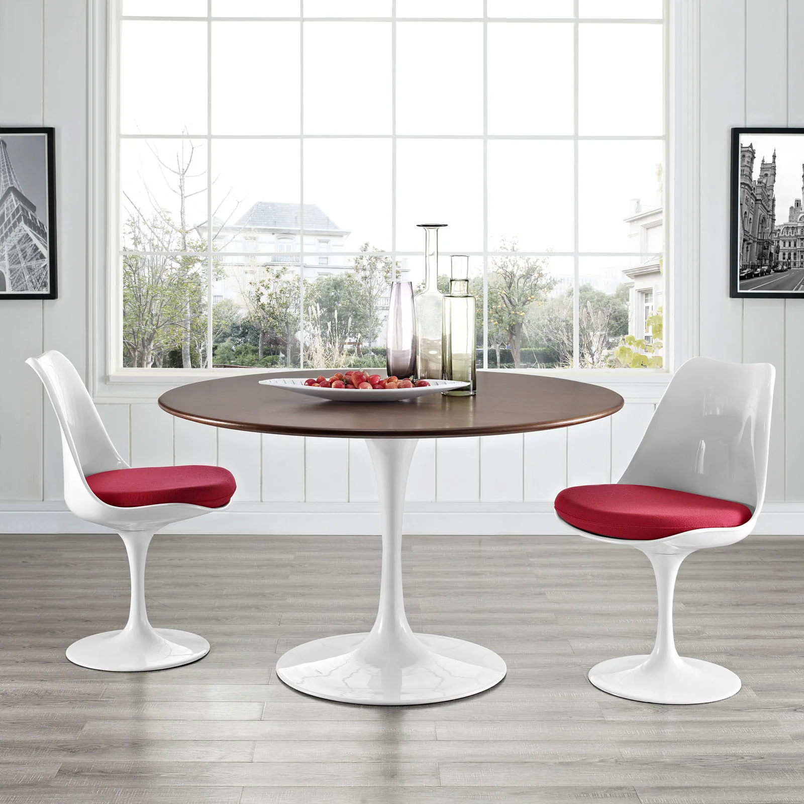 Lore Round Dining Table Walnut - Image 4