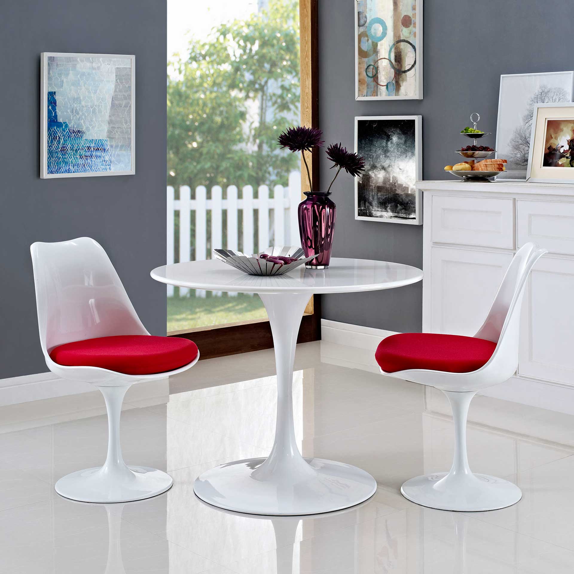 Lore Round Dining Table White - Image 12