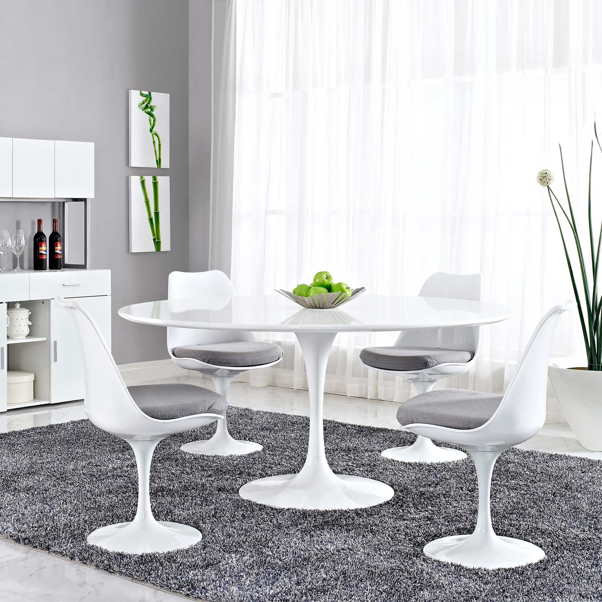 Lore Round Dining Table White - Image 4