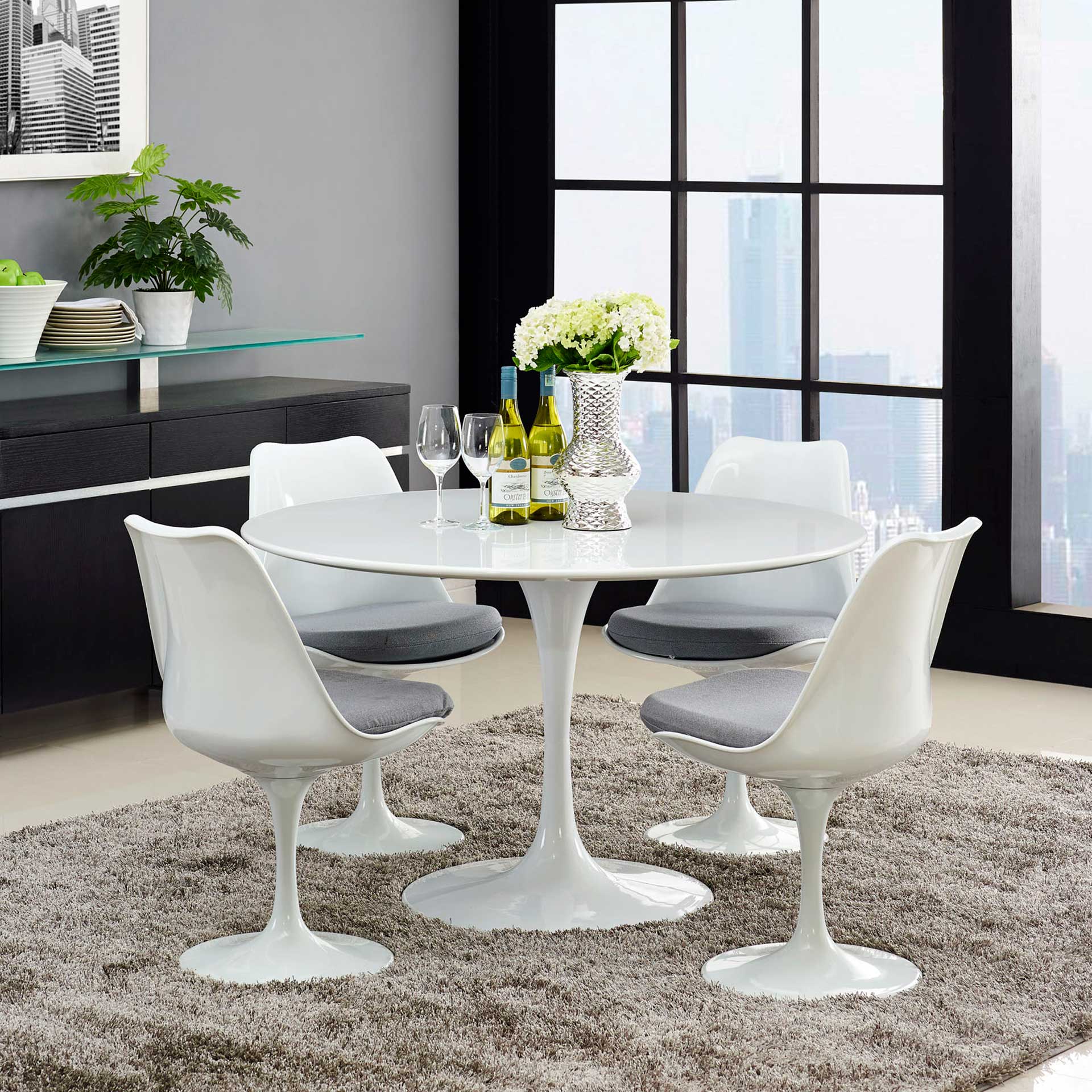 Lore Round Dining Table White - Image 8