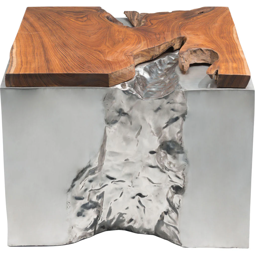 Loren Coffee Table Natural & Stainless Steel - Image 2