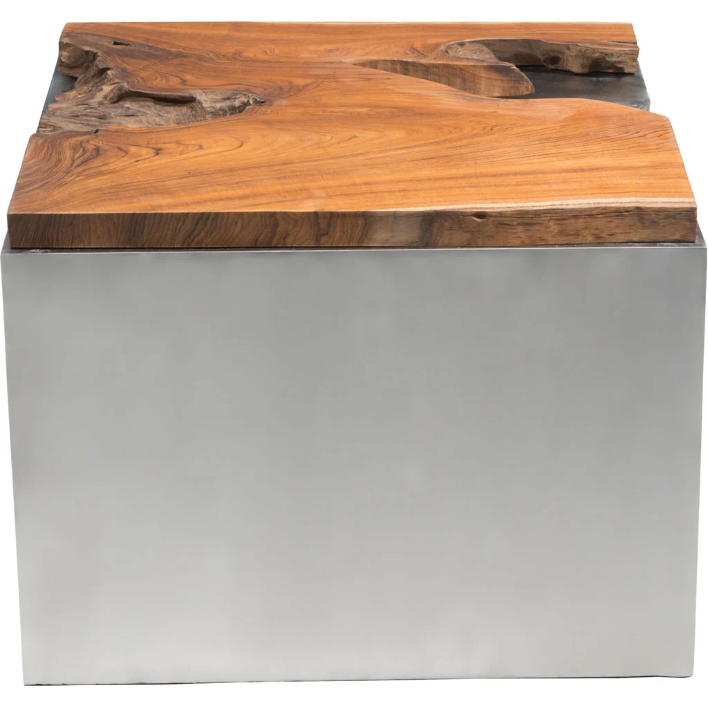 Loren Coffee Table Natural & Stainless Steel - Image 3
