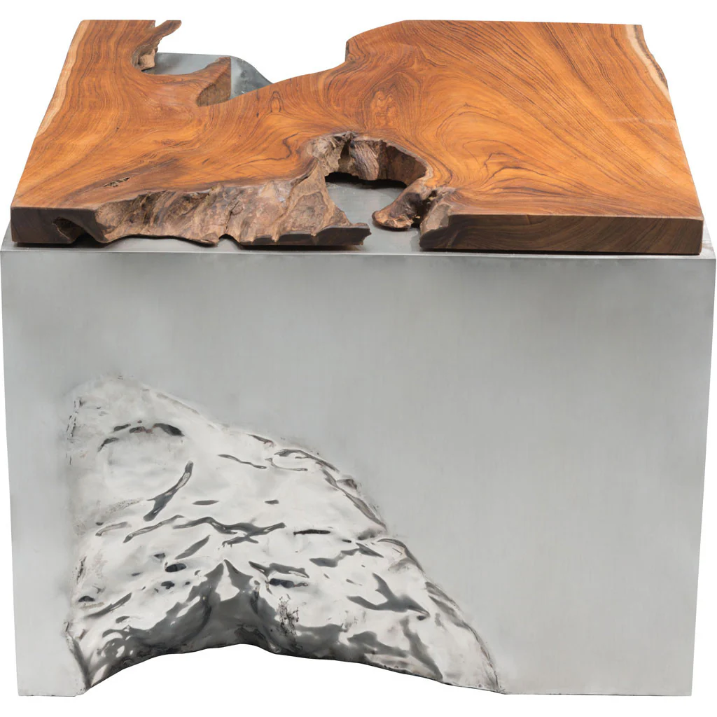 Loren Coffee Table Natural & Stainless Steel - Image 4