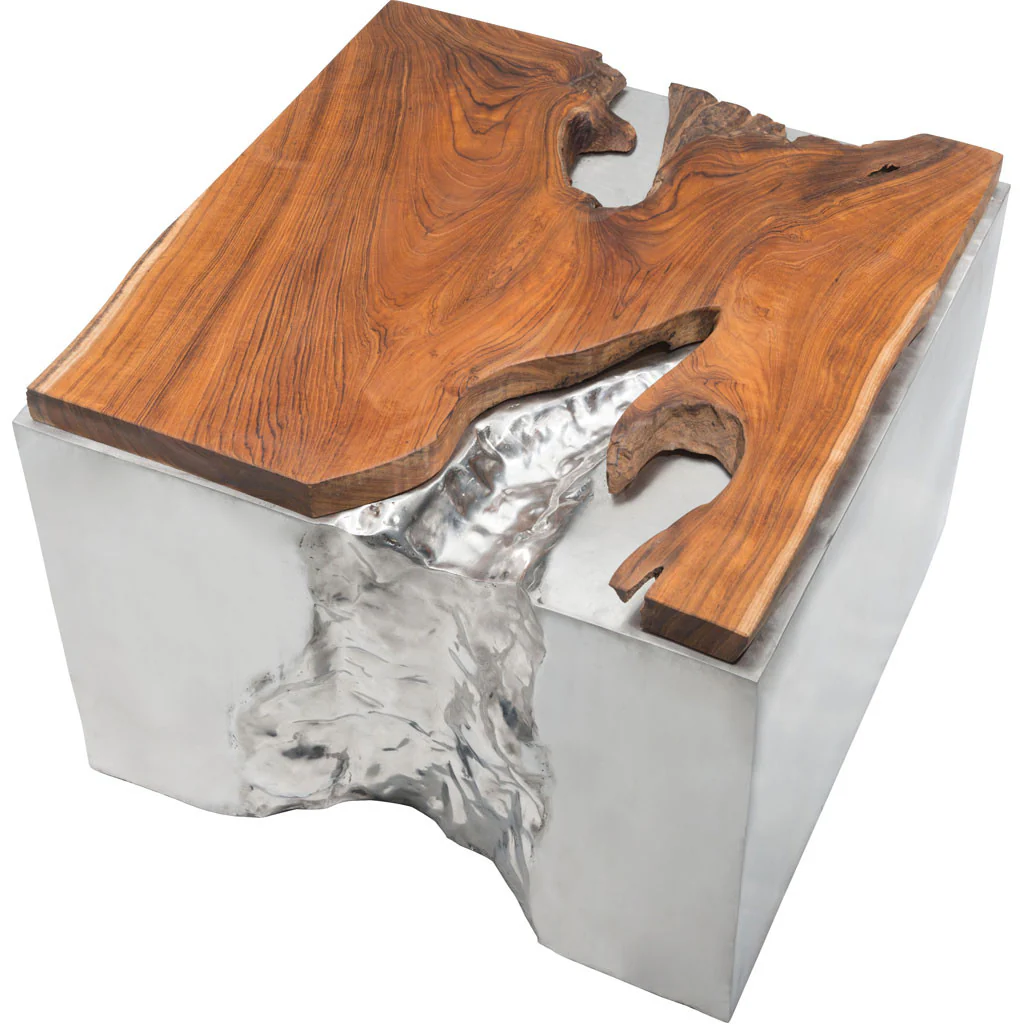 Loren Coffee Table Natural & Stainless Steel - Image 6