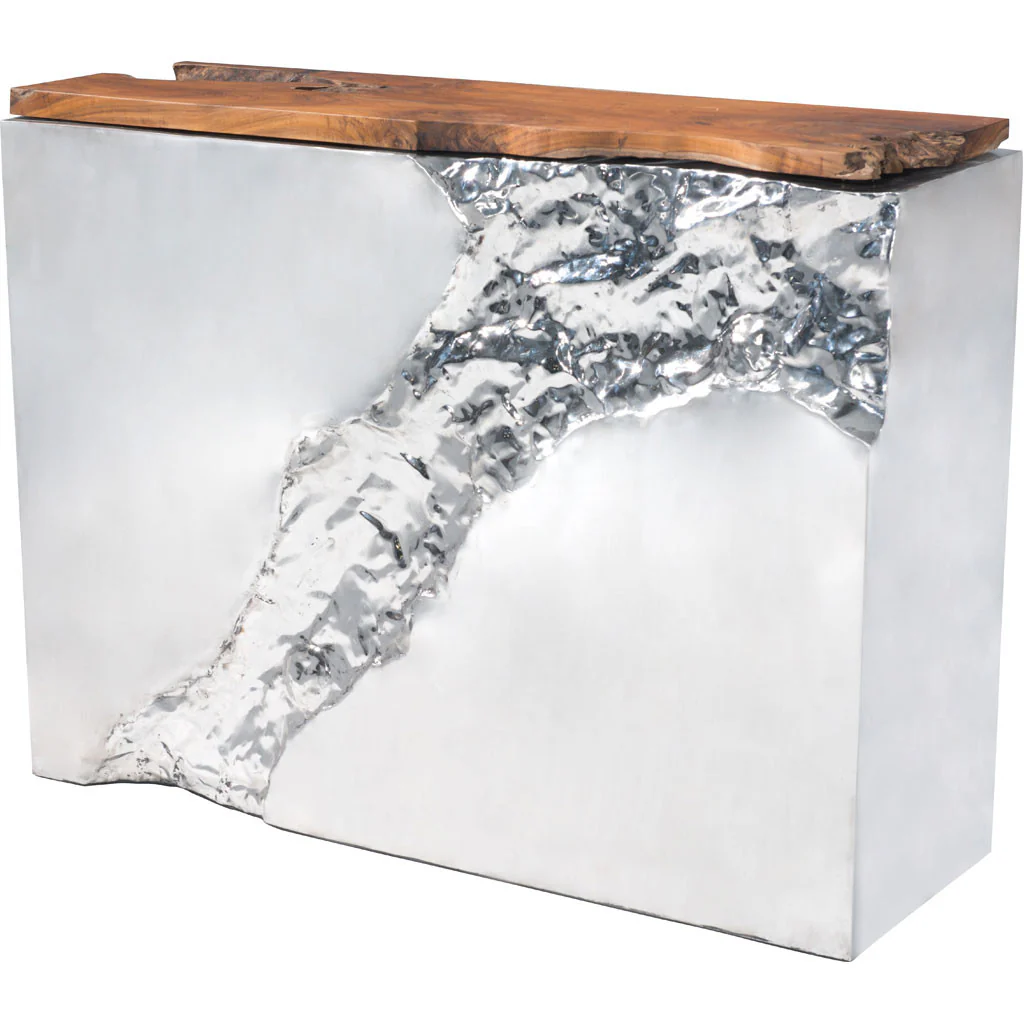 Loren Console Table Natural & Stainless Steel - Image 2