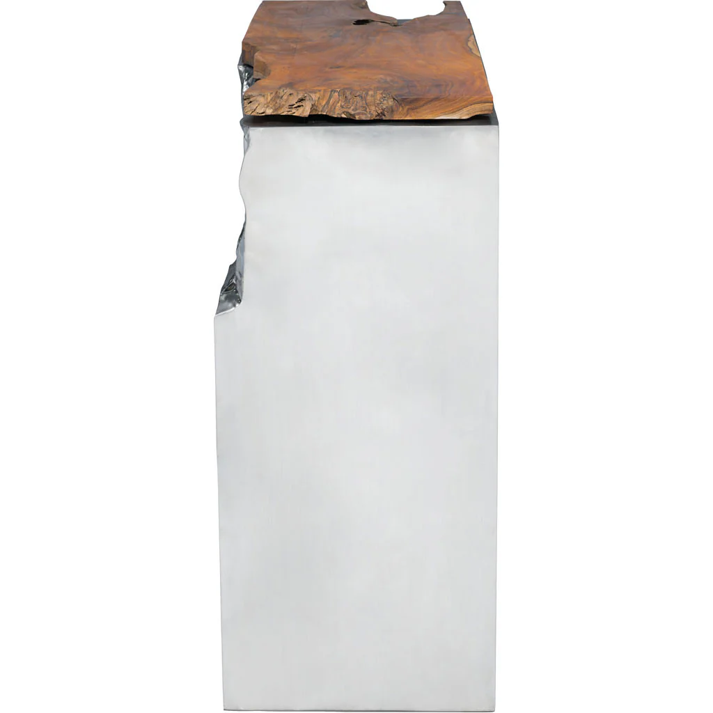Loren Console Table Natural & Stainless Steel - Image 4