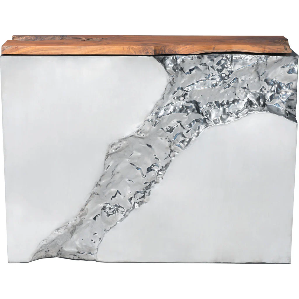Loren Console Table Natural & Stainless Steel - Image 5