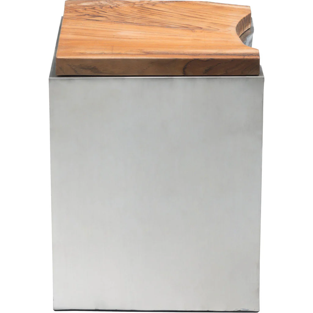 Loren Side Table Natural & Stainless Steel - Image 3