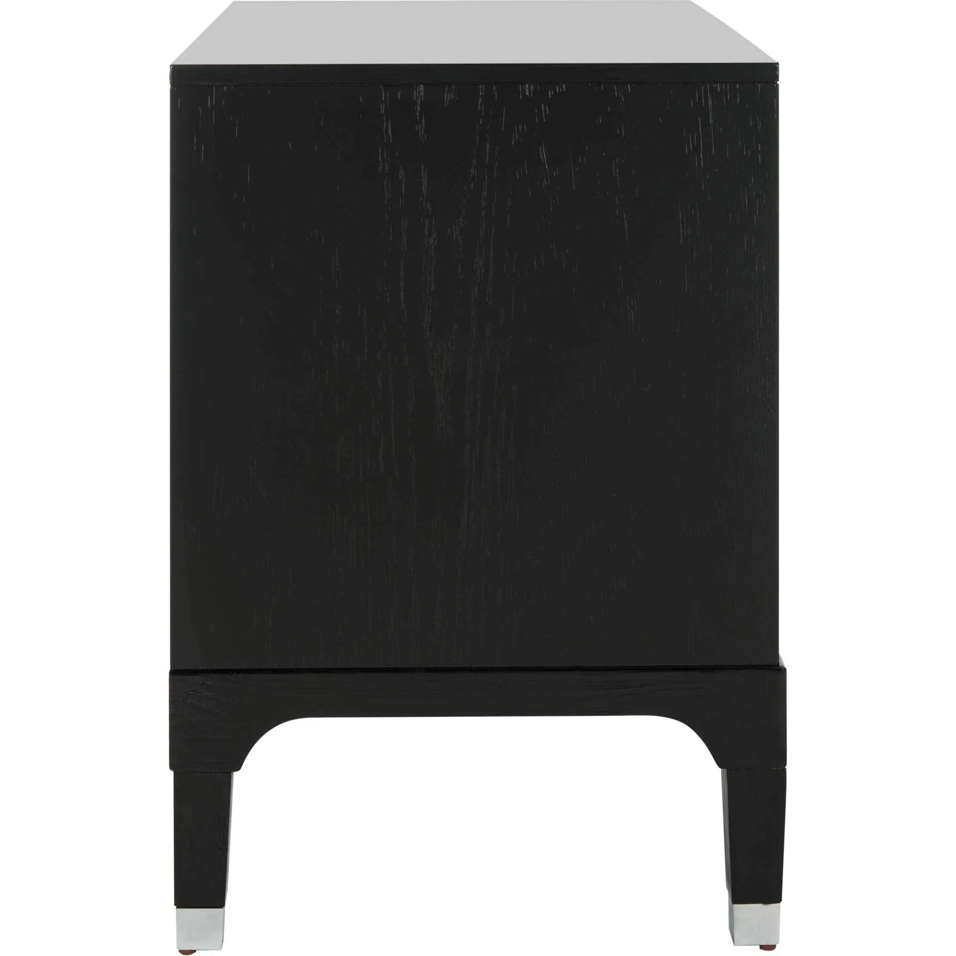 Lorenzo 3 Drawer Contemporary Nightstand Black - Image 2