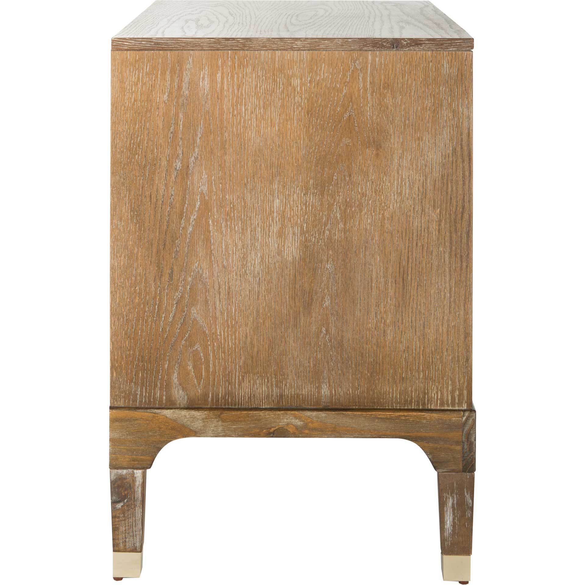 Lorenzo 3 Drawer Contemporary Nightstand Rustic Oak - Image 2