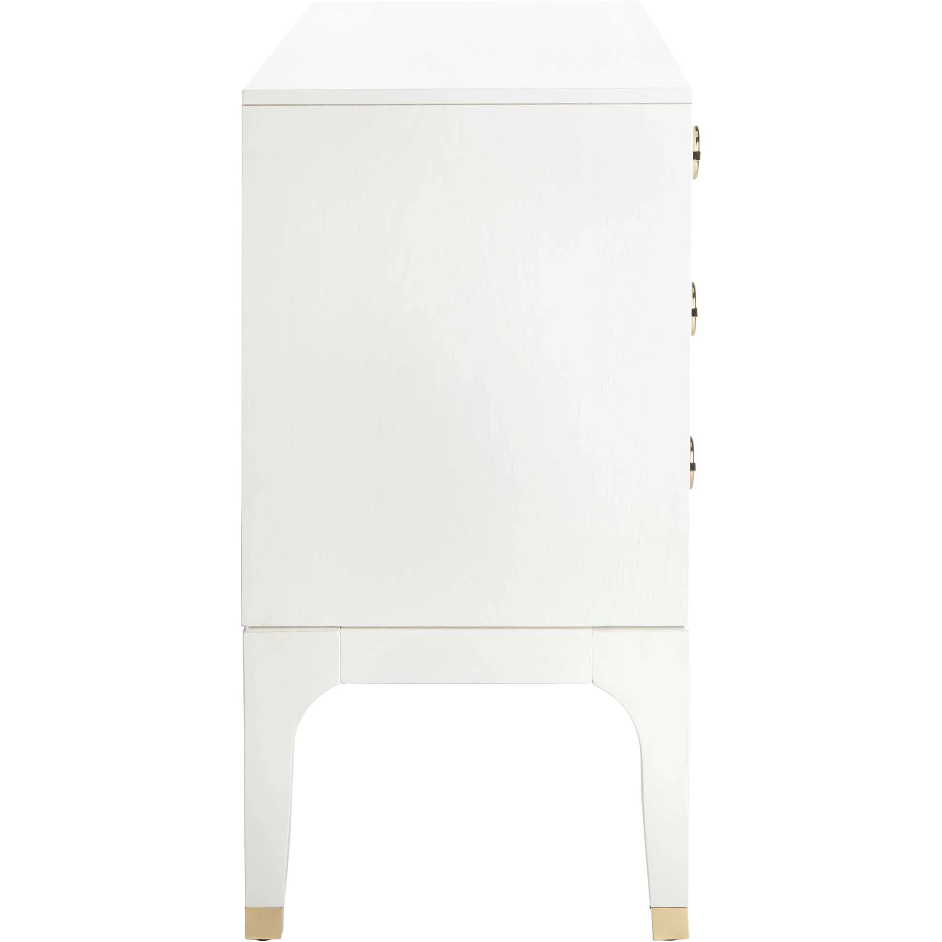 Lorenzo 6 Drawer Contemporary Dresser White - Image 3