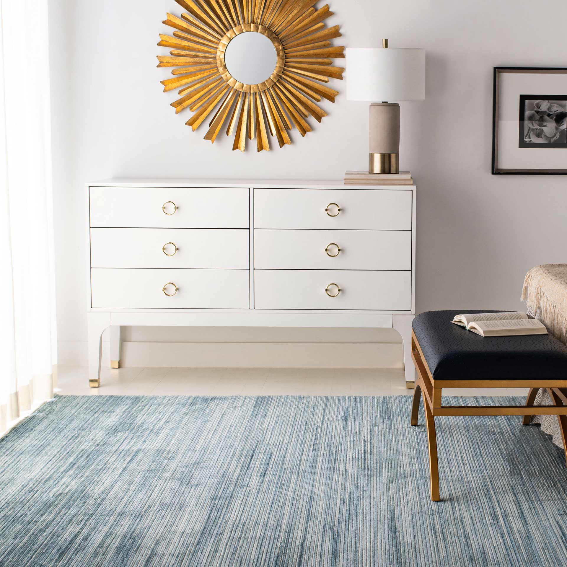 Lorenzo 6 Drawer Contemporary Dresser White - Image 7