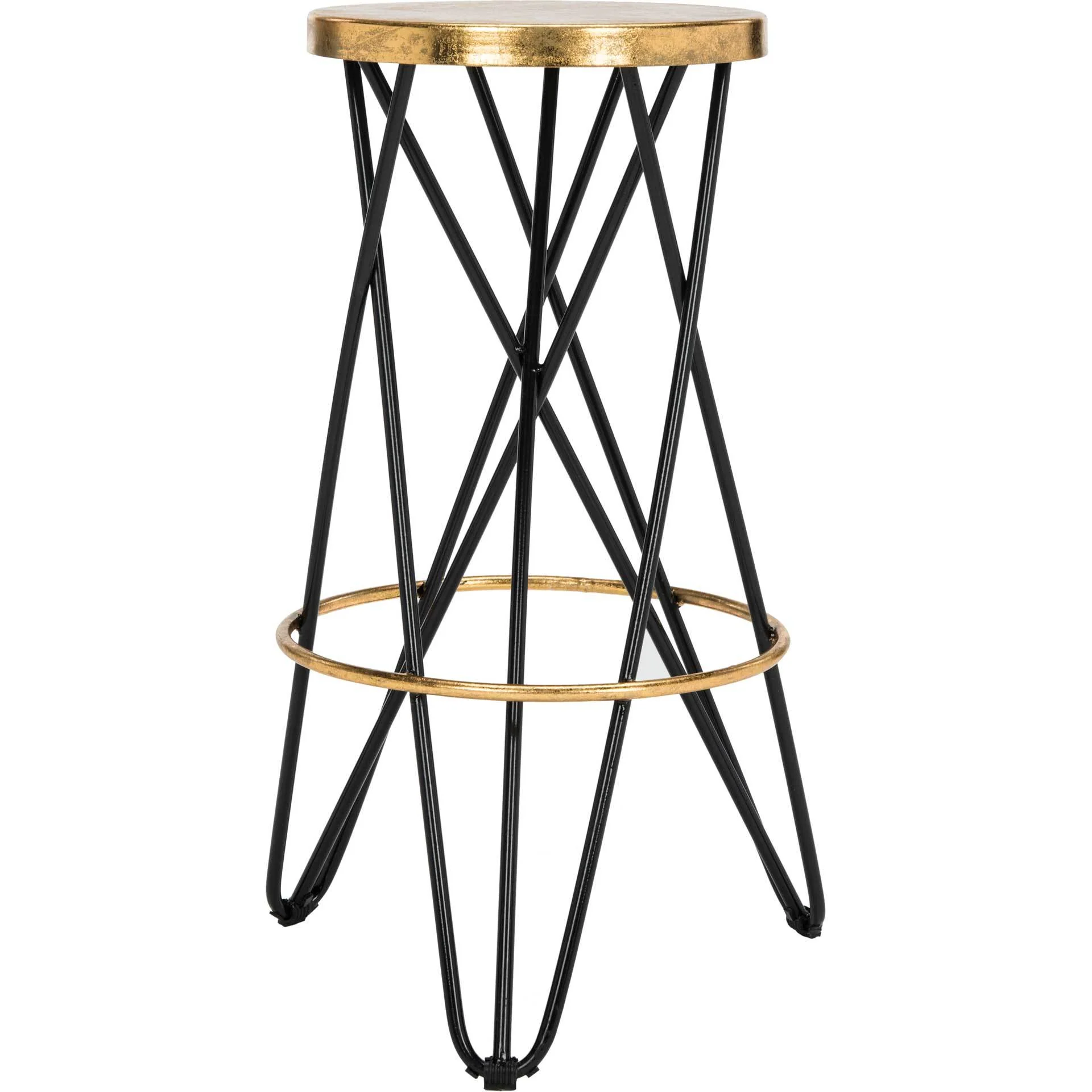 Lorenzo Gold Leaf Bar Stool Black - Image 2