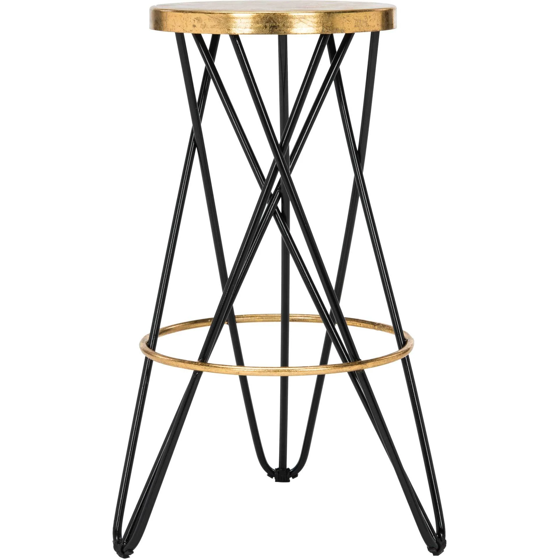 Lorenzo Gold Leaf Bar Stool Black - Image 3
