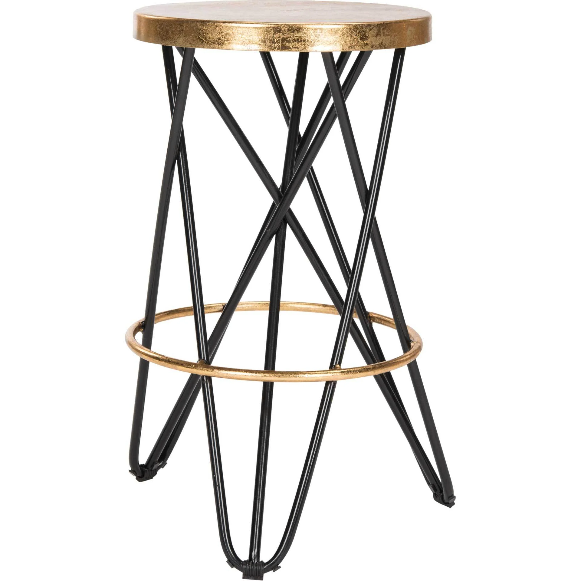 Lorenzo Gold Leaf Bar Stool Black - Image 5