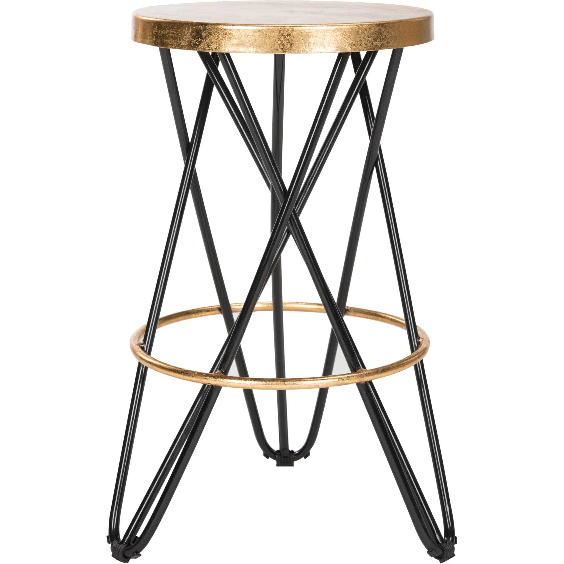 Lorenzo Gold Leaf Bar Stool Black - Image 6