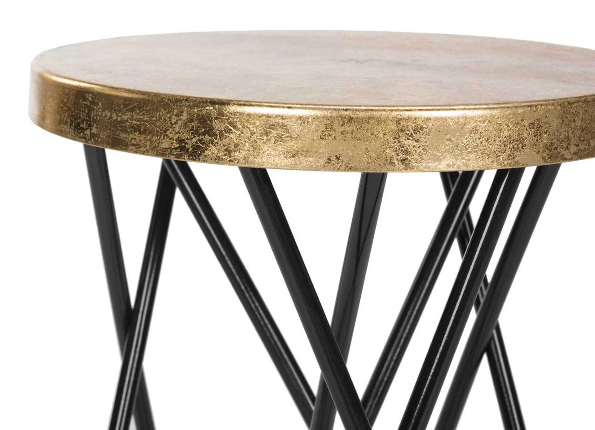 Lorenzo Gold Leaf Bar Stool Black - Image 7
