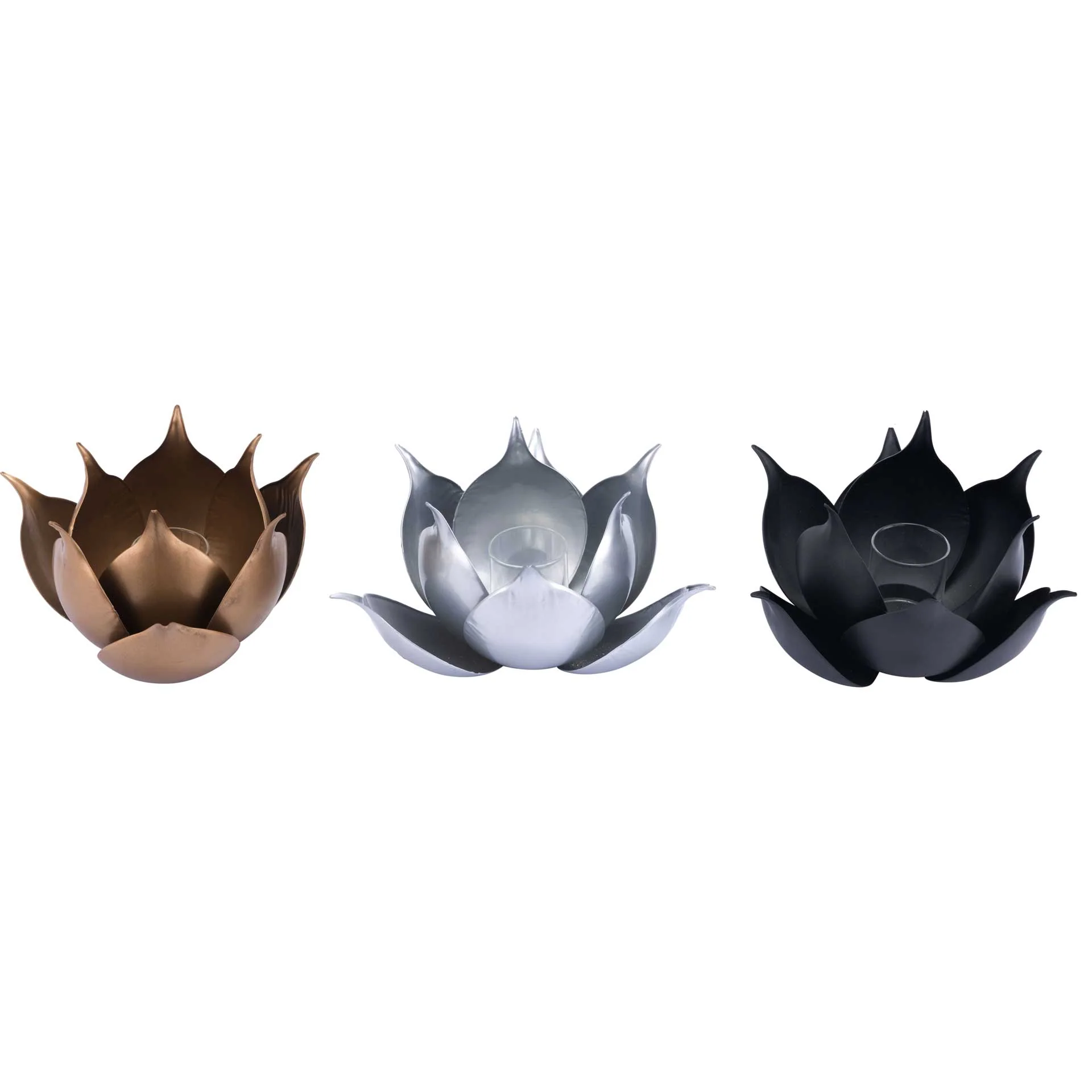 Lotus Candle Holder Black - Image 2