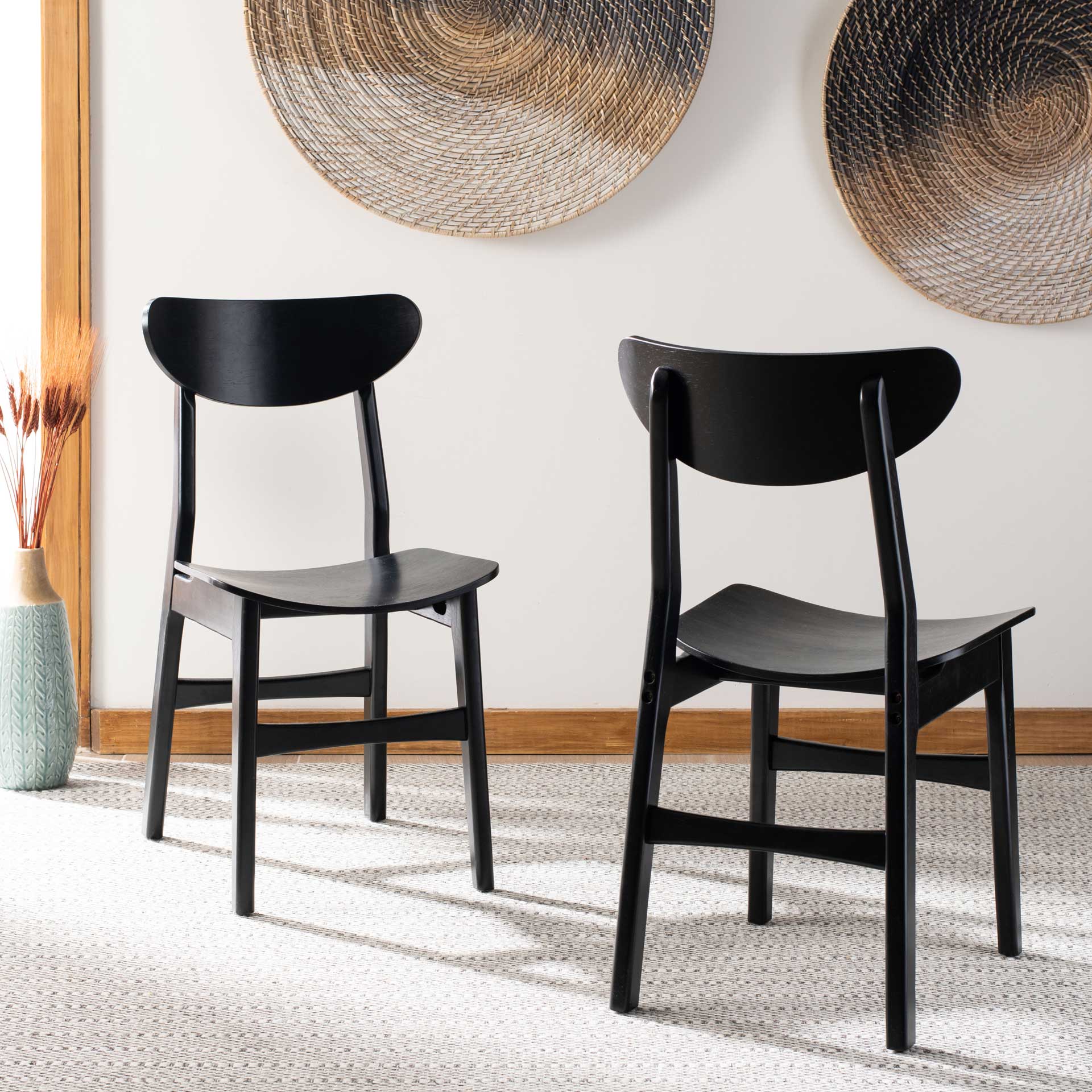Lucas Retro Dining Chair Black (Set of 2) - Image 9