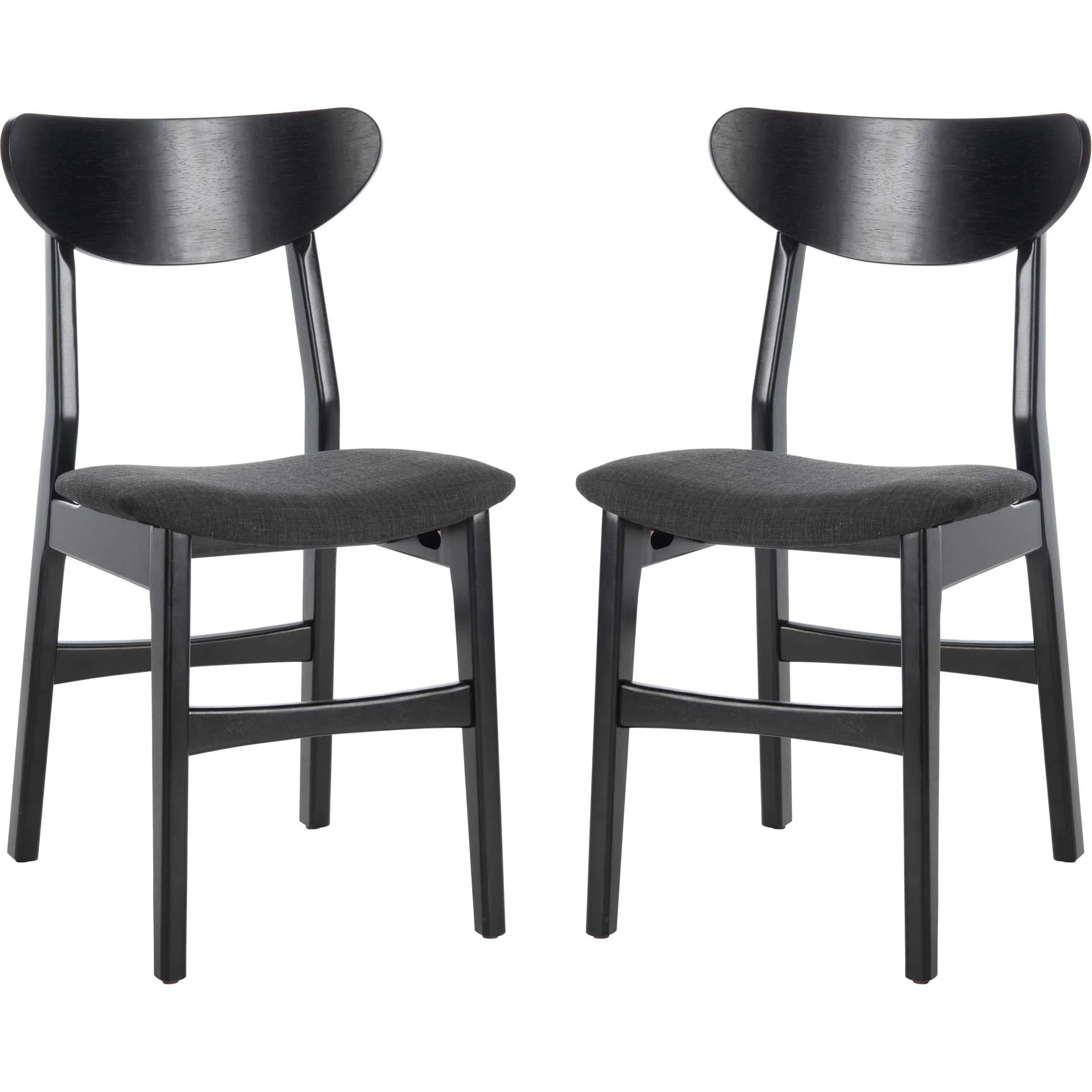 Lucas Retro Dining Chair Black/Black (Set of 2) - Image 2