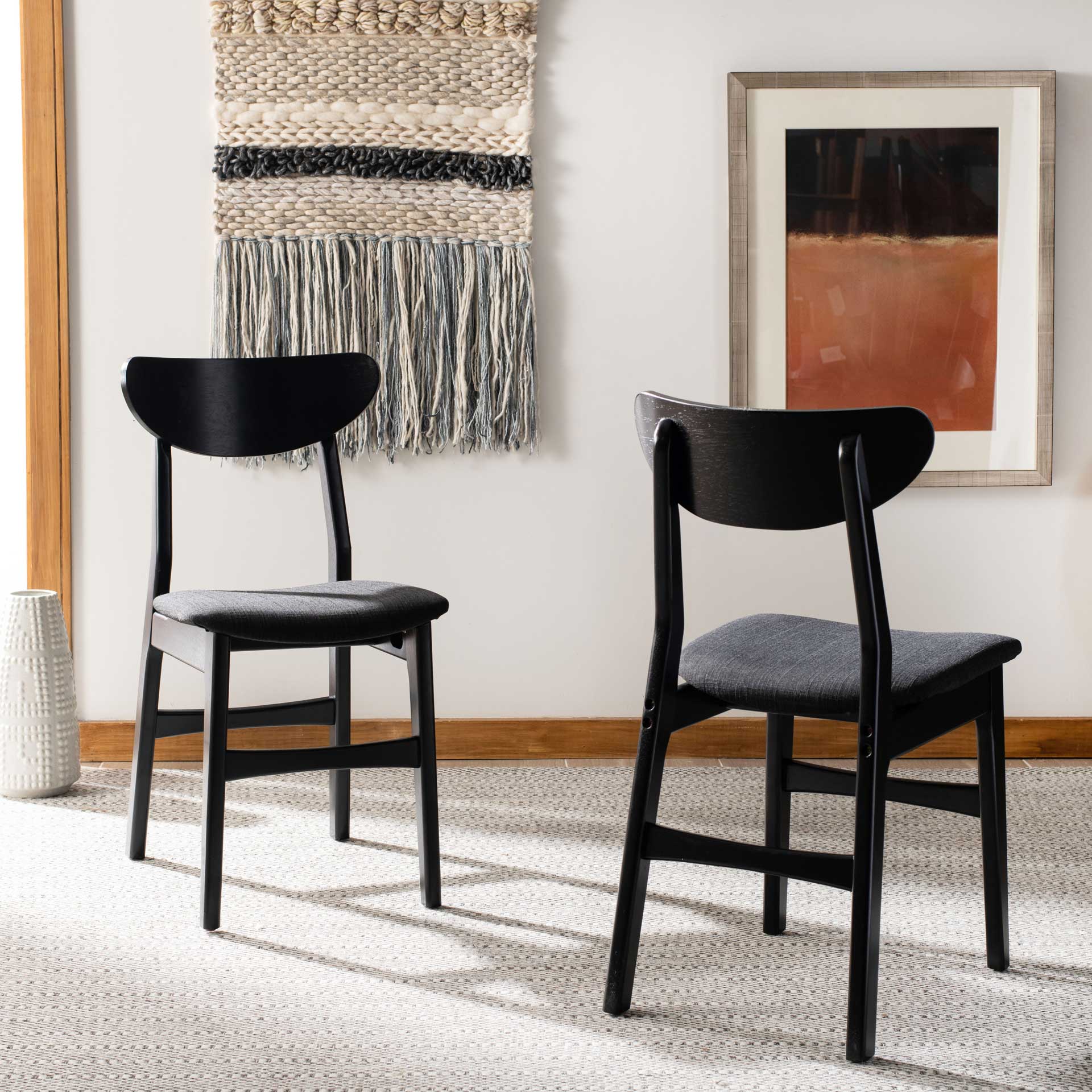 Lucas Retro Dining Chair Black/Black (Set of 2) - Image 9