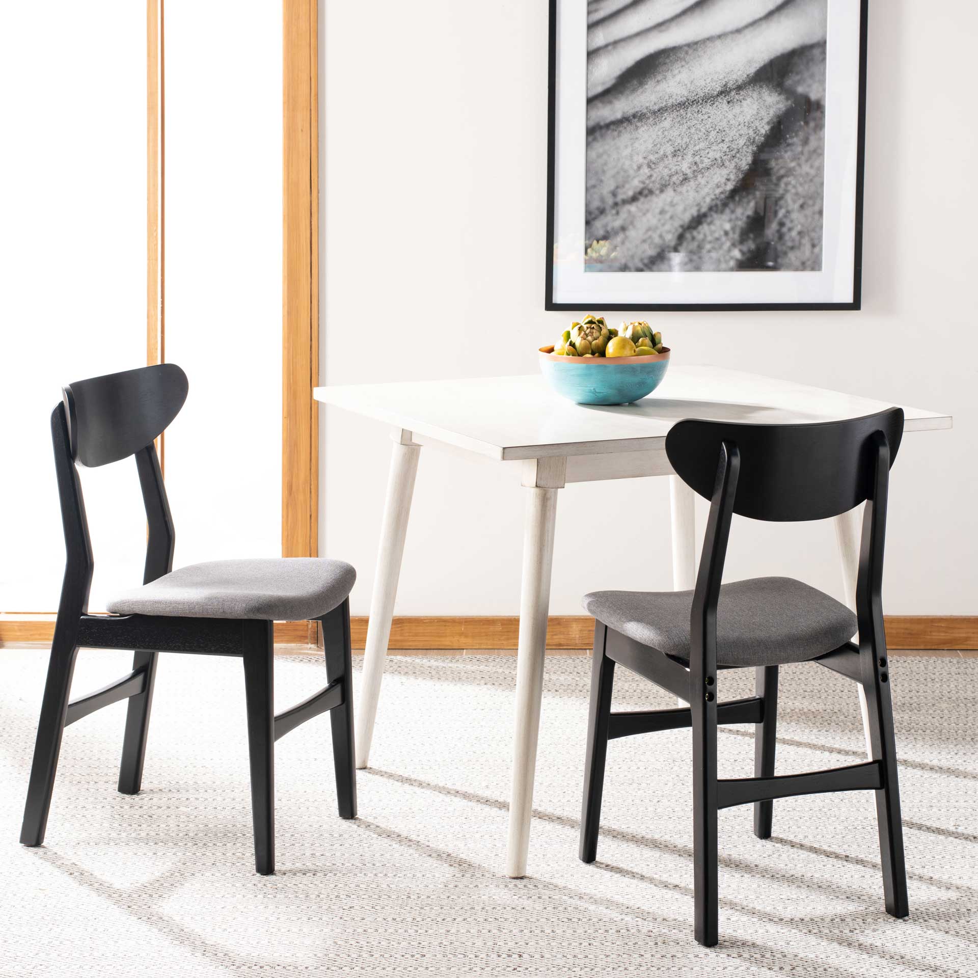 Lucas Retro Dining Chair Black/Gray (Set of 2) - Image 10