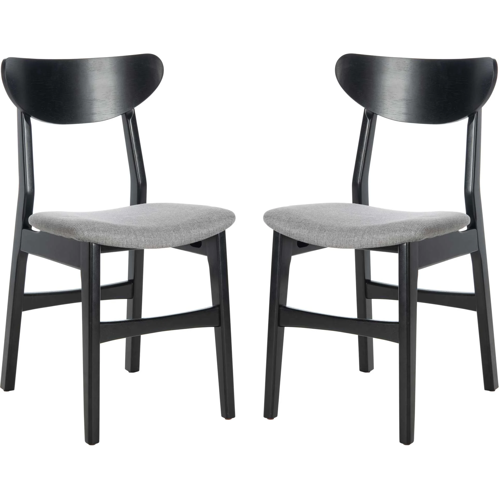 Lucas Retro Dining Chair Black/Gray (Set of 2) - Image 2