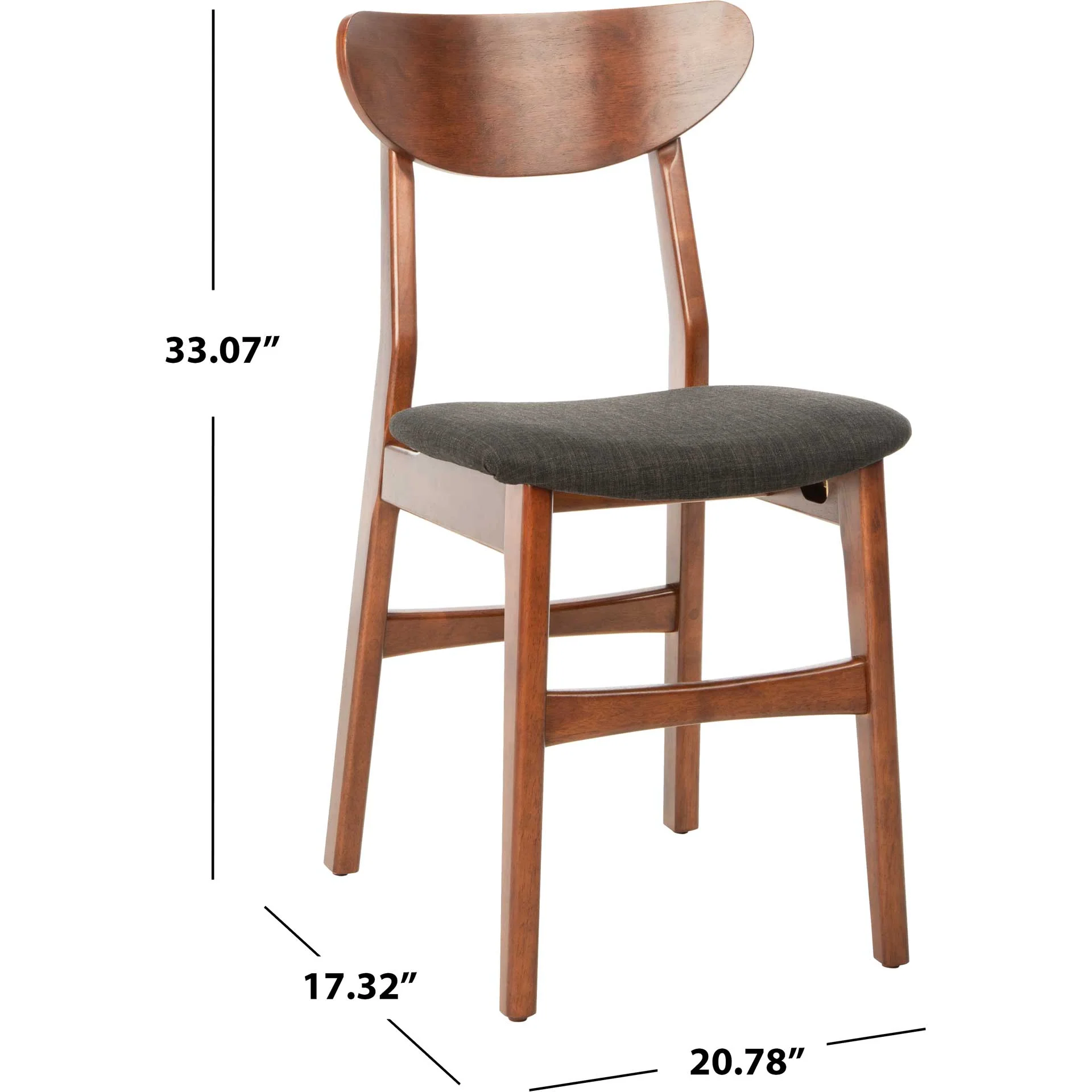 Lucas Retro Dining Chair Cherry/Black (Set of 2) - Image 8