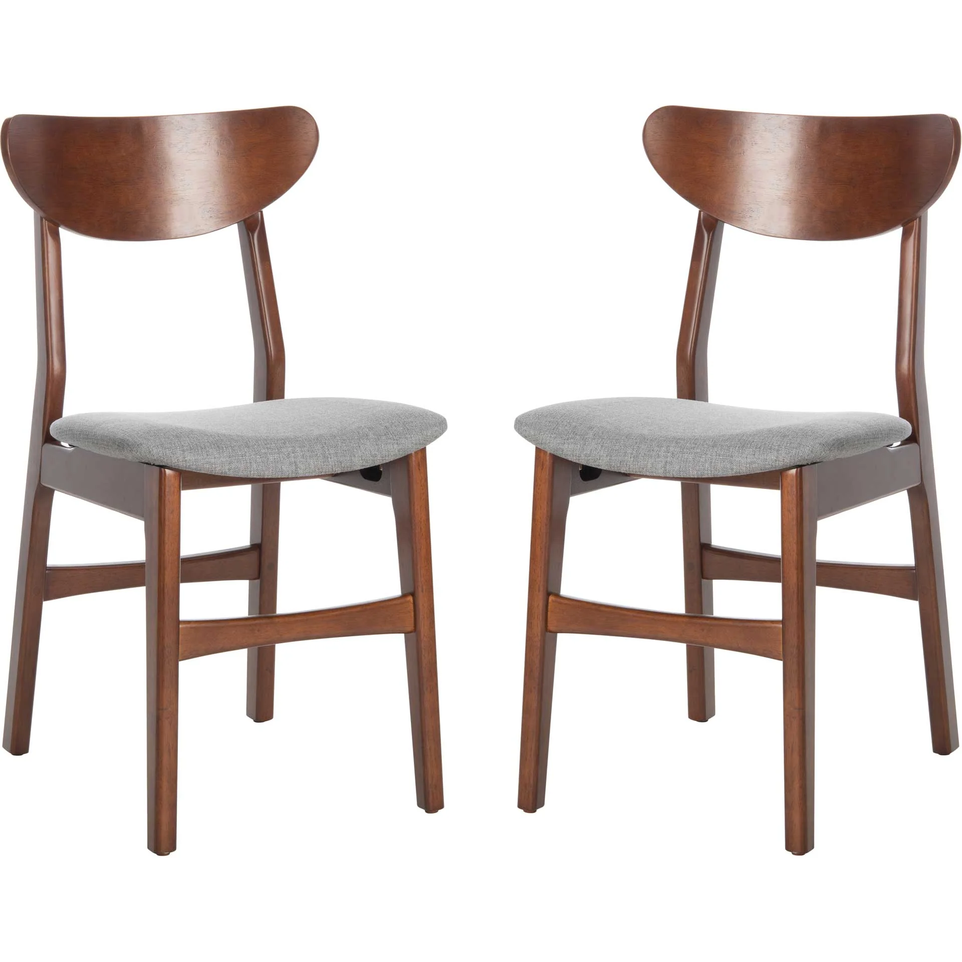 Lucas Retro Dining Chair Cherry/Gray (Set of 2) - Image 2