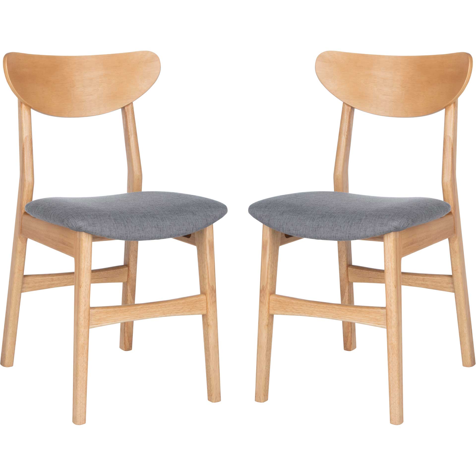 Lucas Retro Dining Chair Natural/Gray (Set of 2) - Image 2