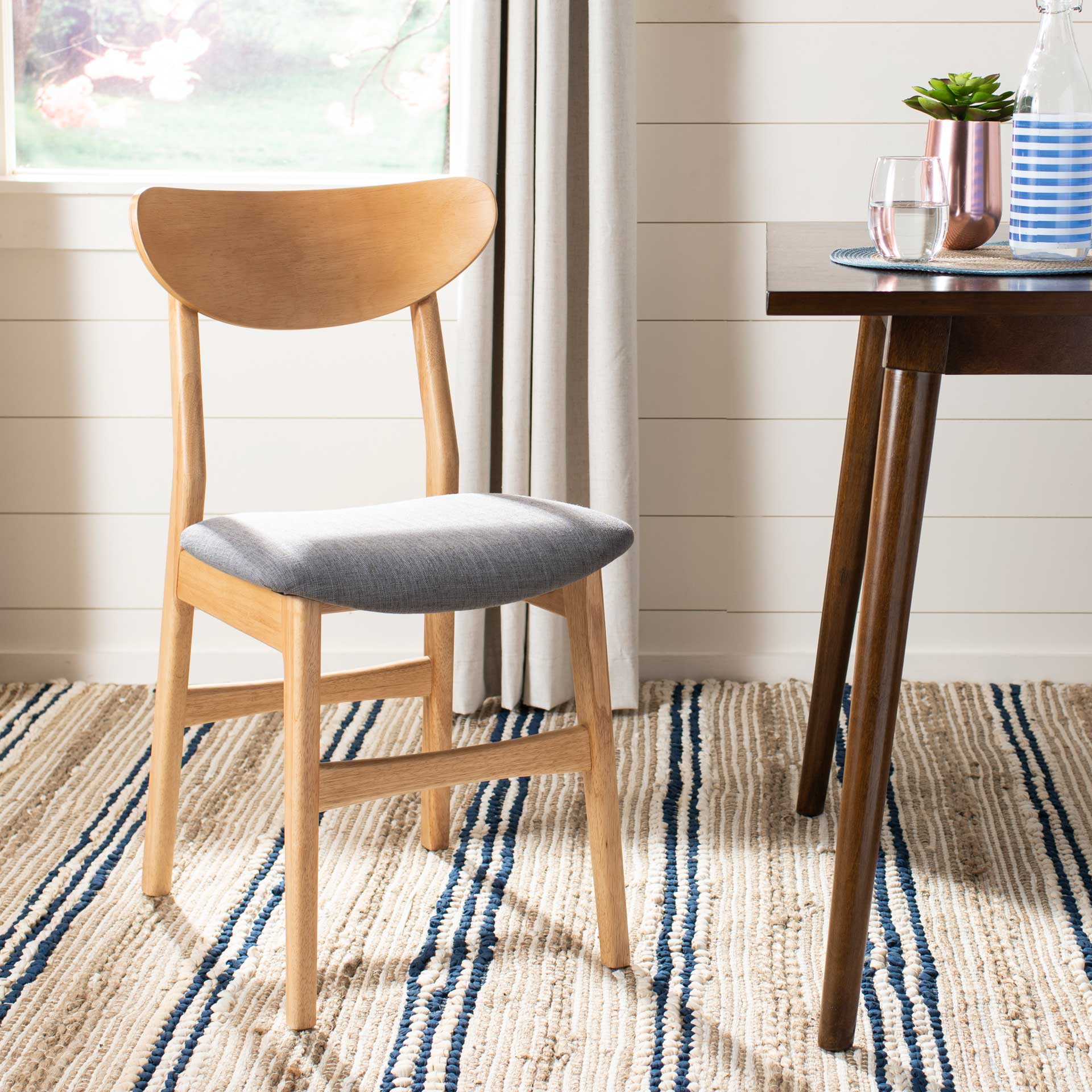 Lucas Retro Dining Chair Natural/Gray (Set of 2) - Image 7