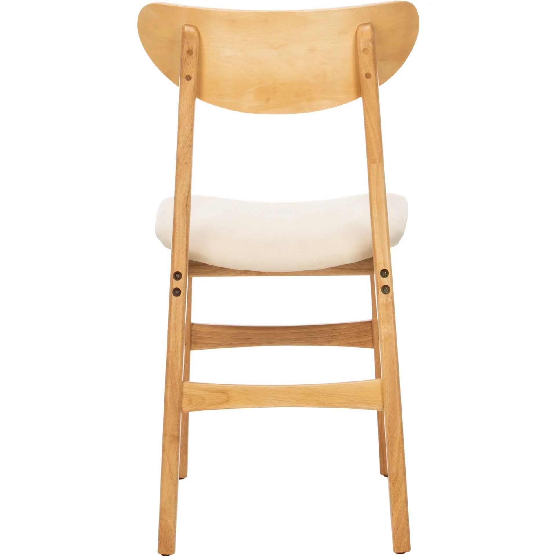 Lucas Retro Dining Chair Natural/White (Set of 2) - Image 5