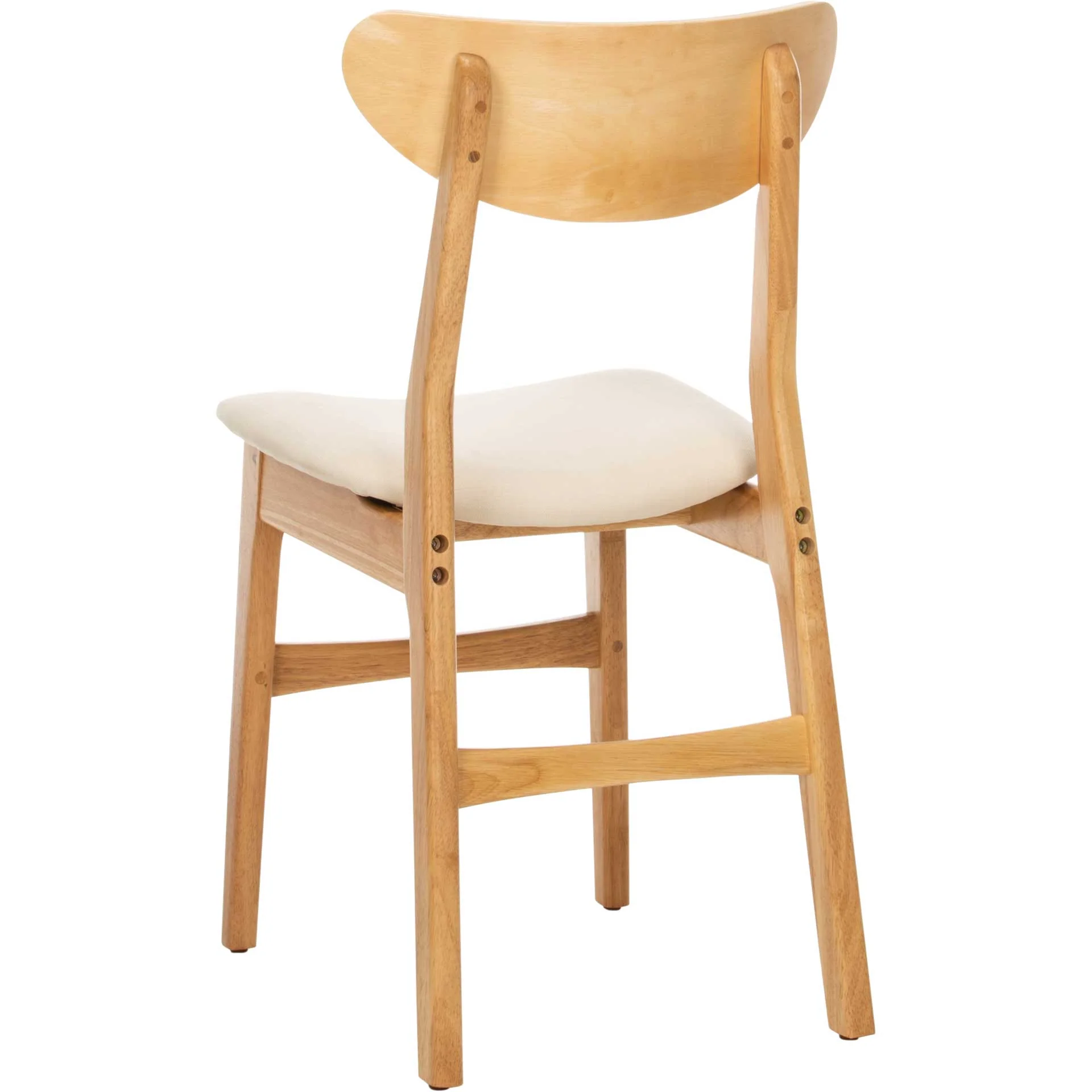 Lucas Retro Dining Chair Natural/White (Set of 2) - Image 6
