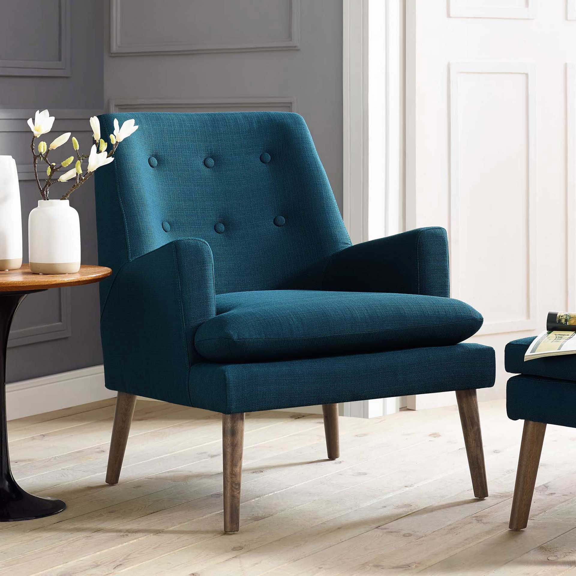 Lucas Upholstered Lounge Chair Azure - Image 5
