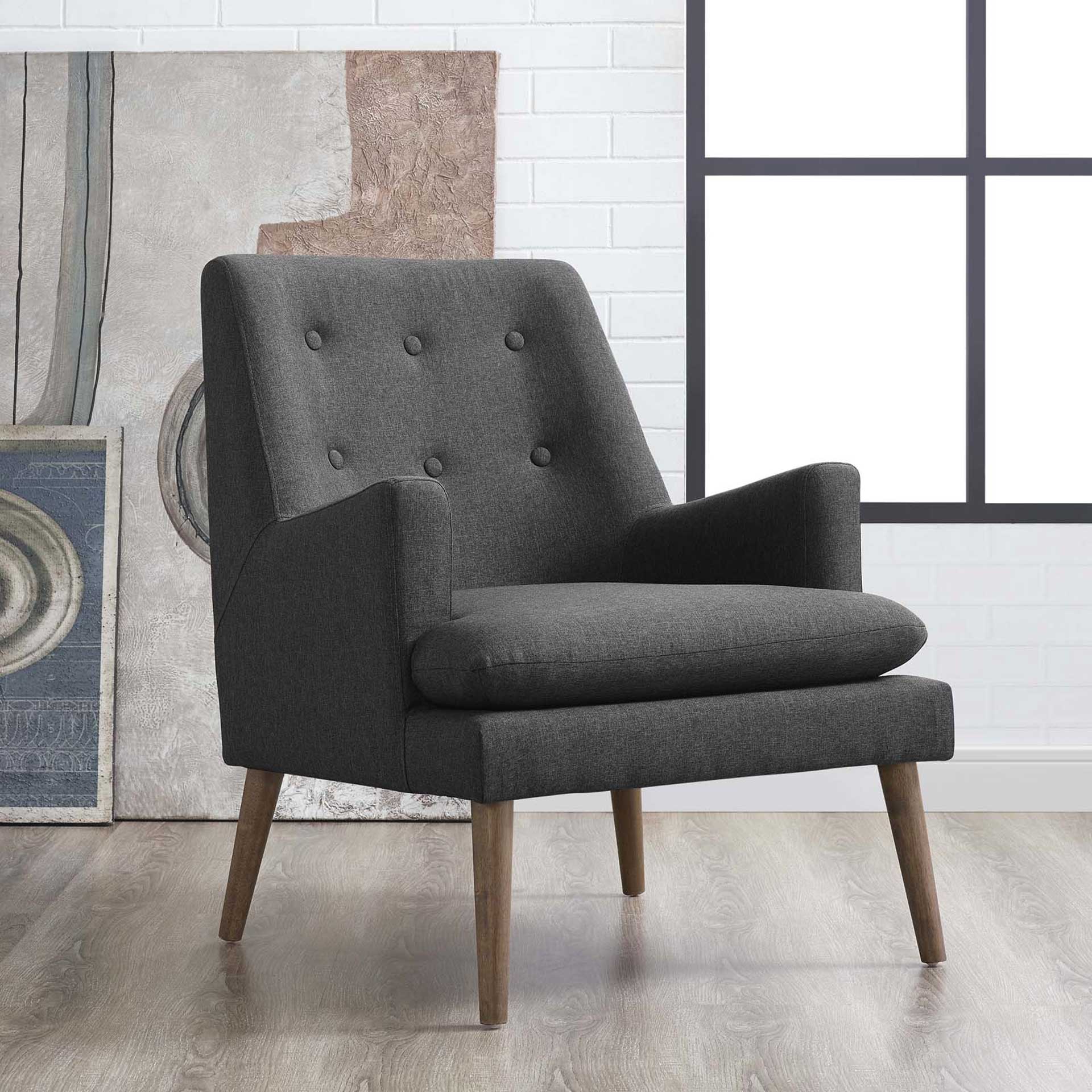 Lucas Upholstered Lounge Chair Gray - Image 5