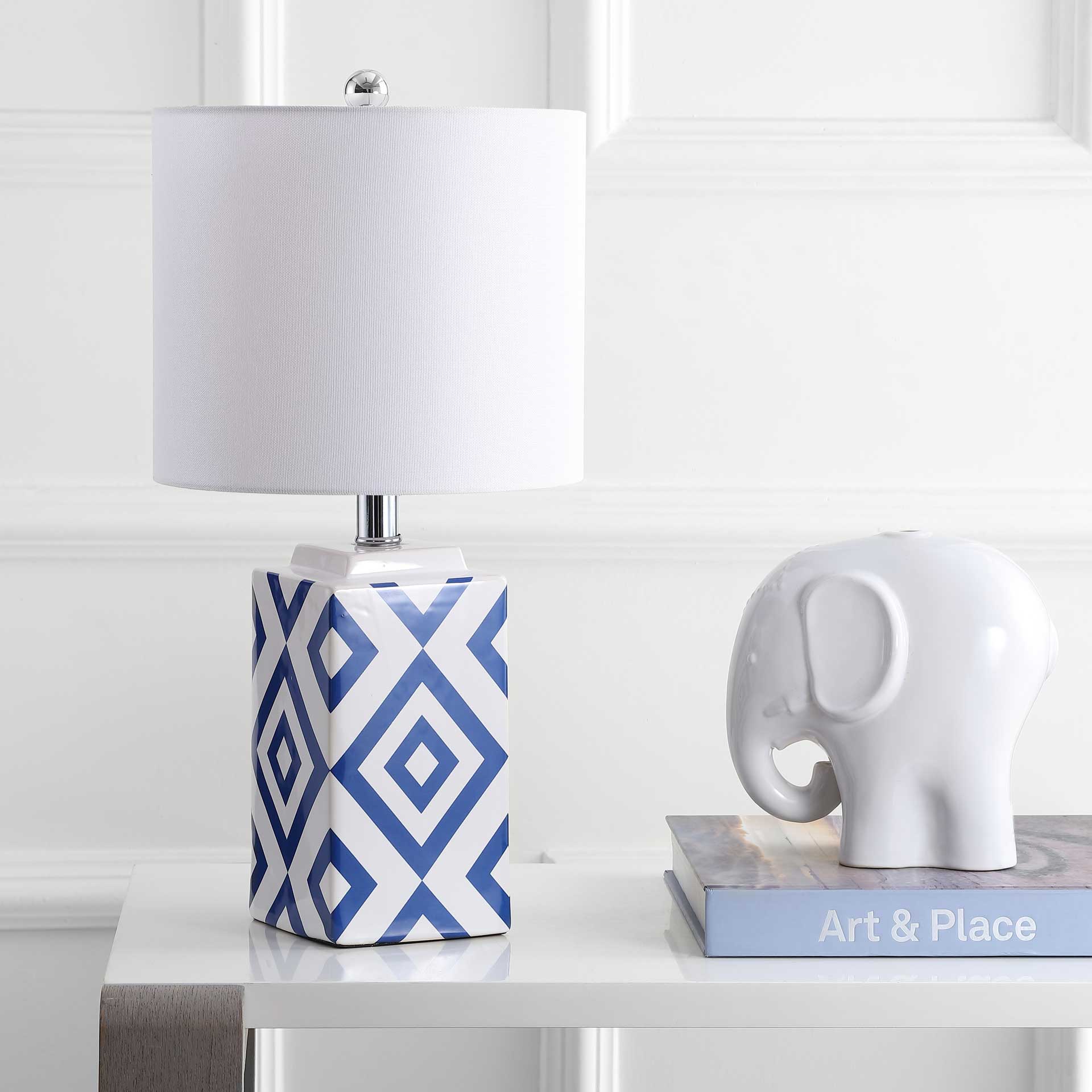 Lucian Table Lamp White/Blue - Image 3