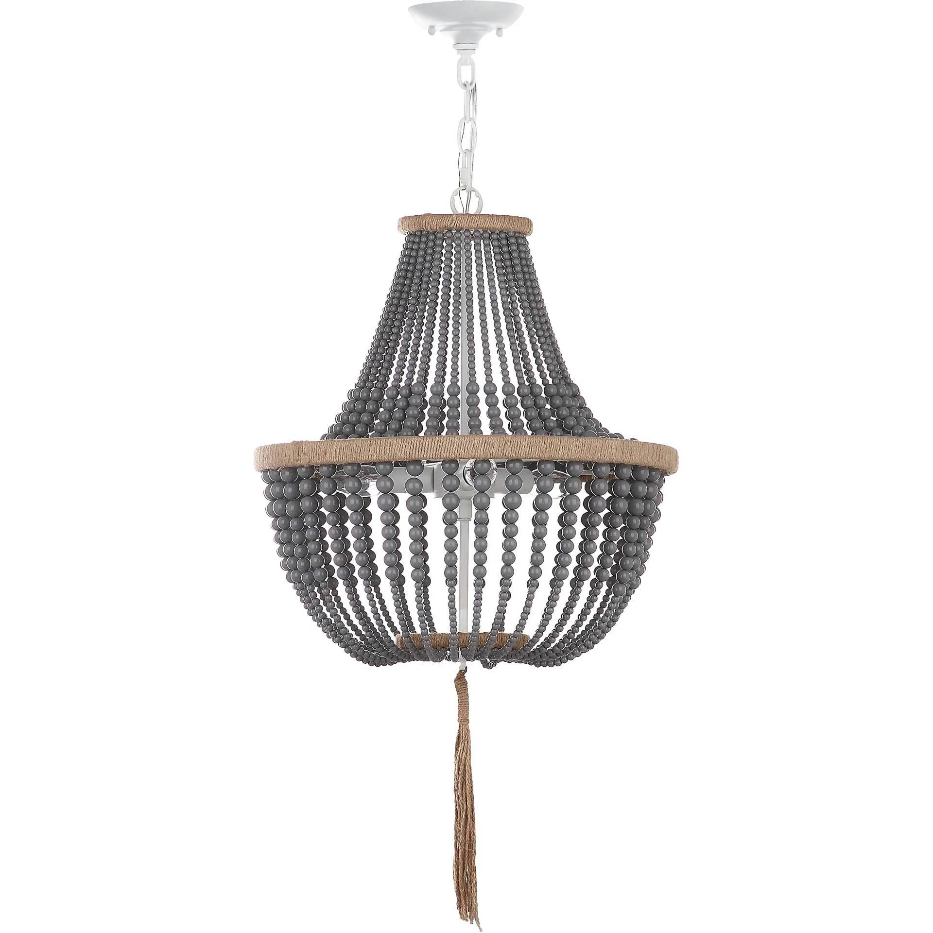 Luciana Kristi Gray Beaded Pendant - Image 2