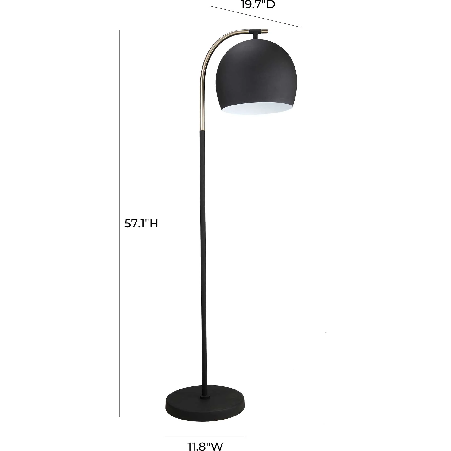 Lucius Floor Lamp Antique Silver/Black - Image 4