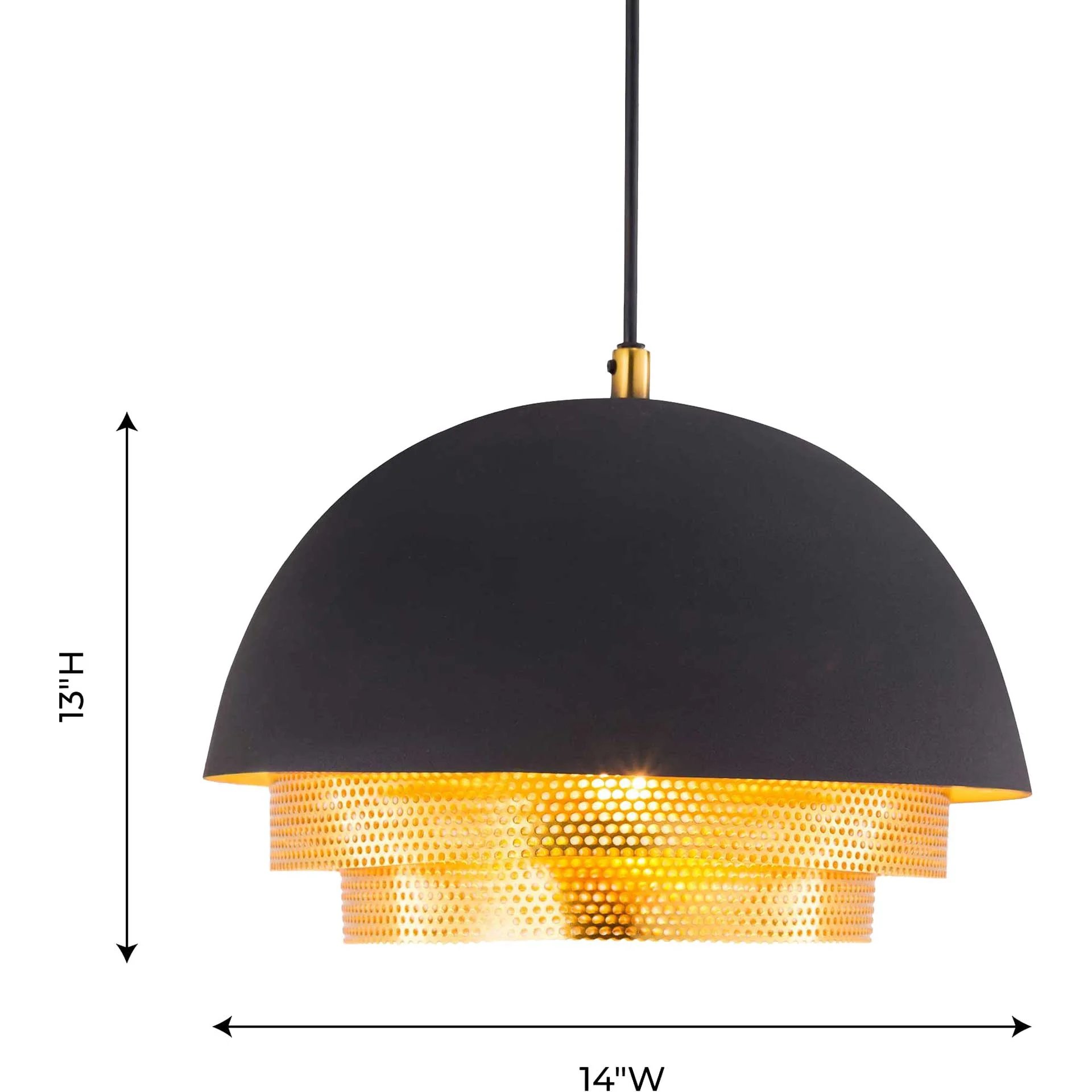 Lucretius Pendant Black/Gold - Image 6
