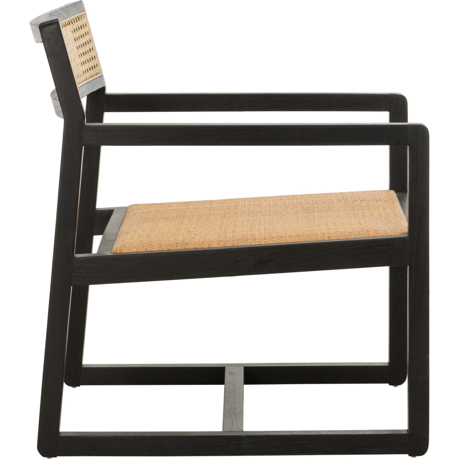 Lucy Cane Accent Chair Black/Natural - Image 3